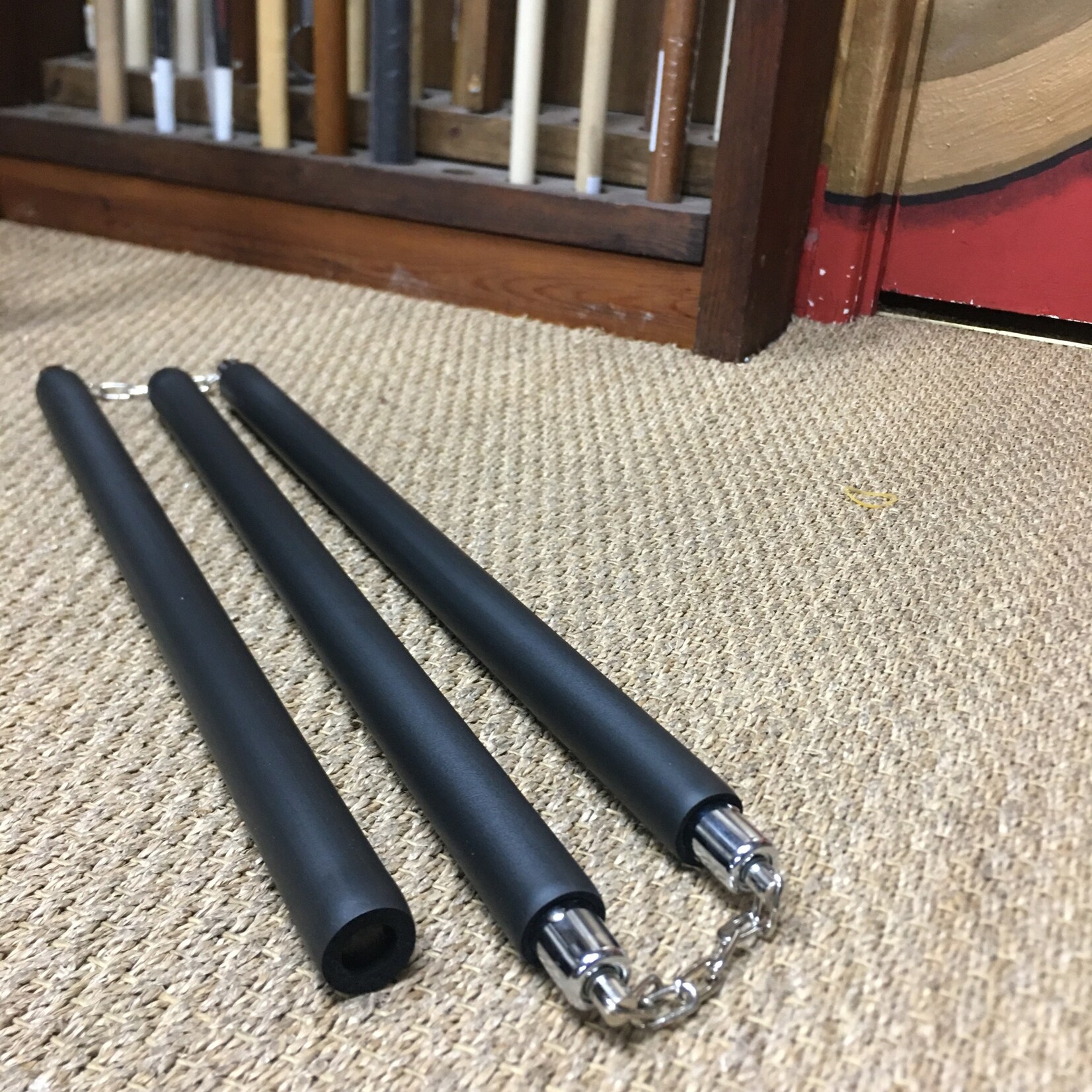 Enso Martial Arts Shop Three Section Rubber Foam Staff with Chain