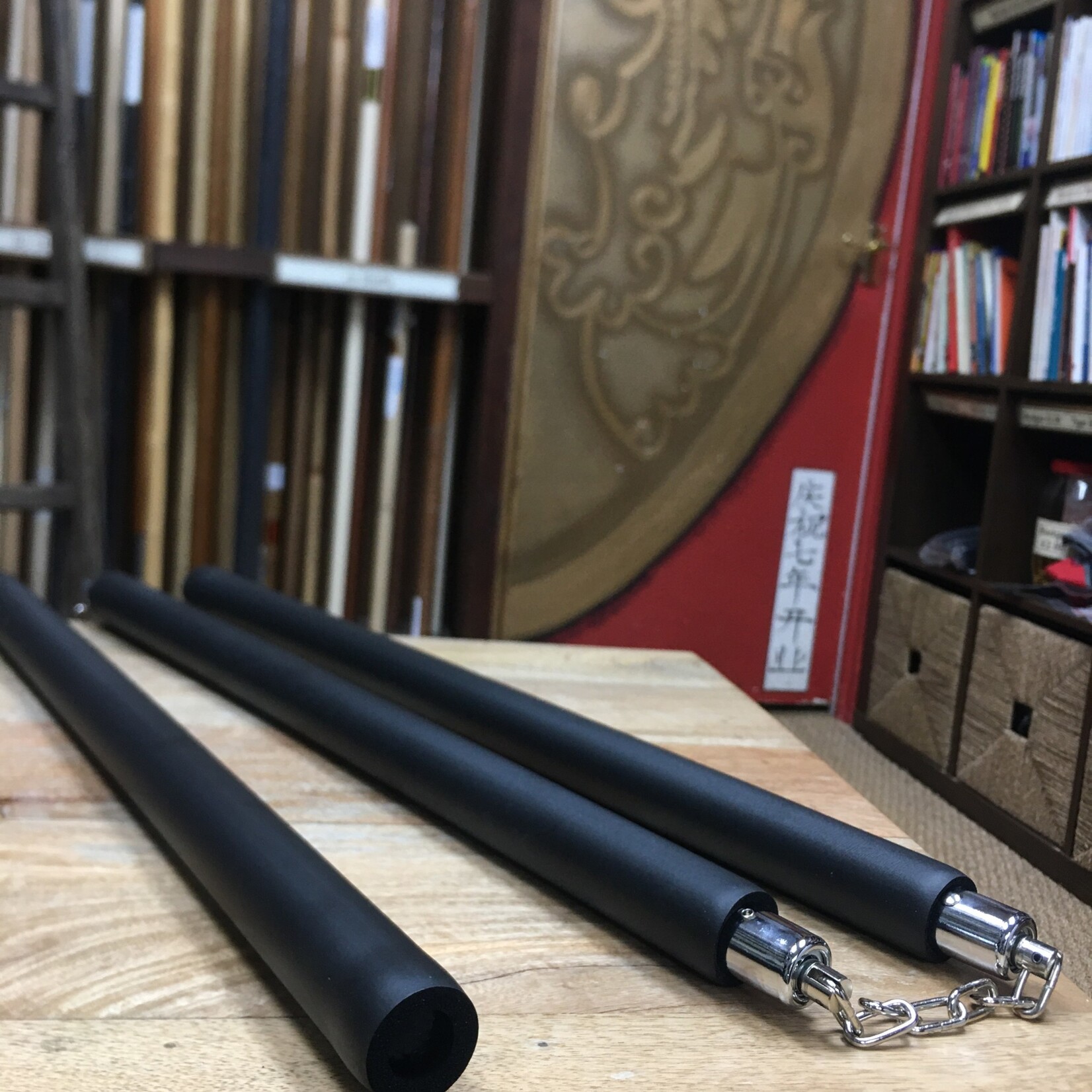 Enso Martial Arts Shop Three Section Rubber Foam Staff with Chain