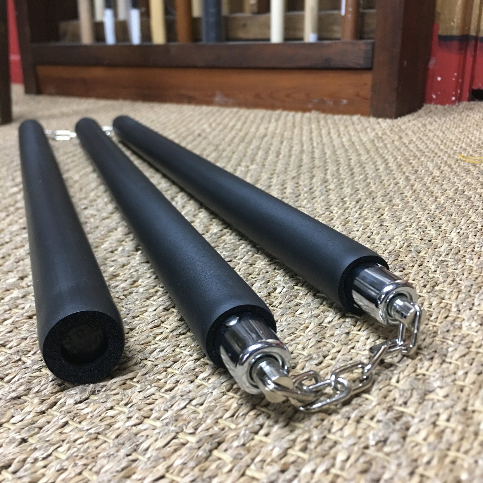 Enso Martial Arts Shop Three Section Rubber Foam Staff with Chain