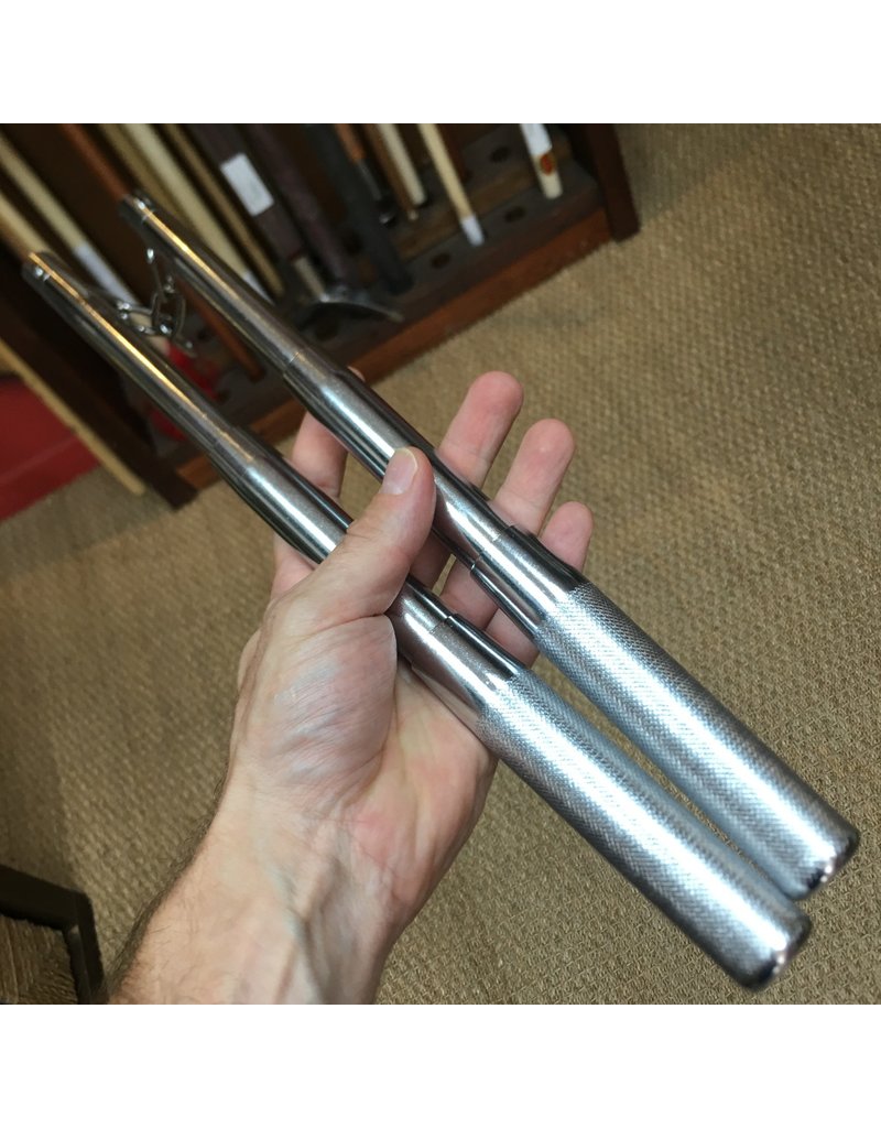 Chrome telescopic Nunchaku with metal Chain and Carry Case Enso Martial Arts Shop Bristol