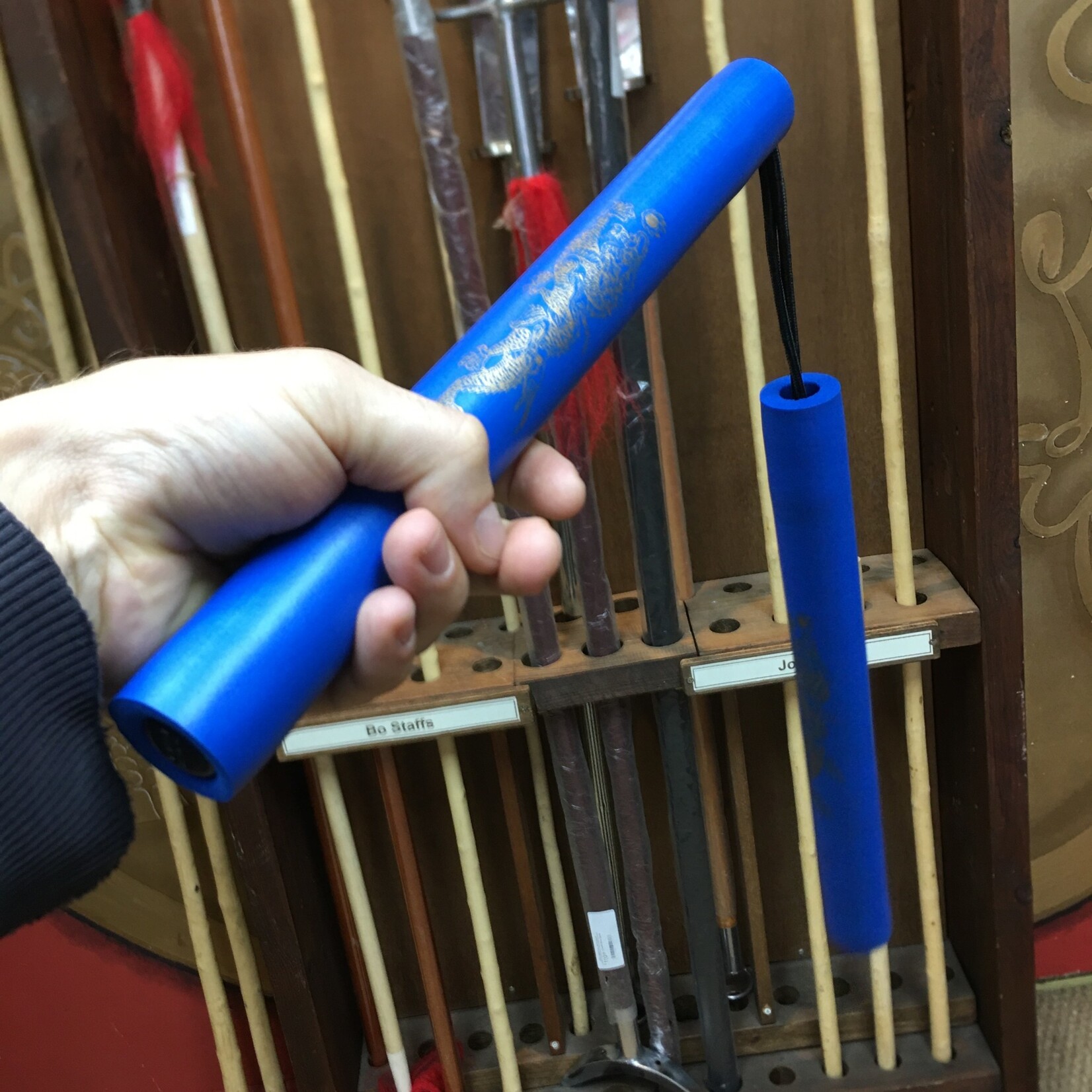 Blitz Blue Foam Nunchaku with Cord