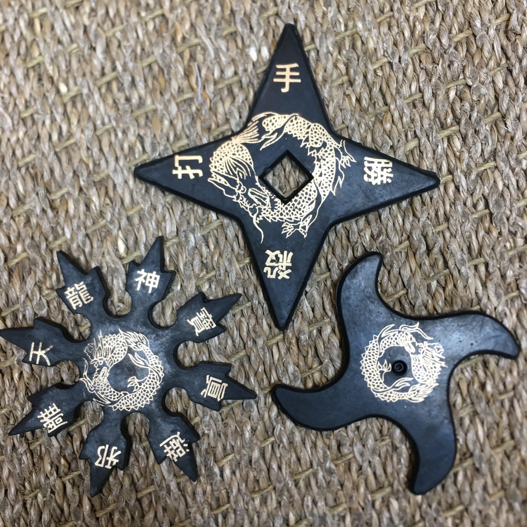 Rubber NInja Stars Set Of 3 Throwing Shuriken Martial Arts