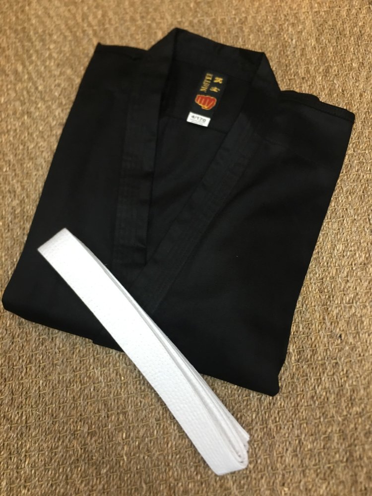 Black Karate Gi for sale for Ninjutsu and Karate schools Enso Martial