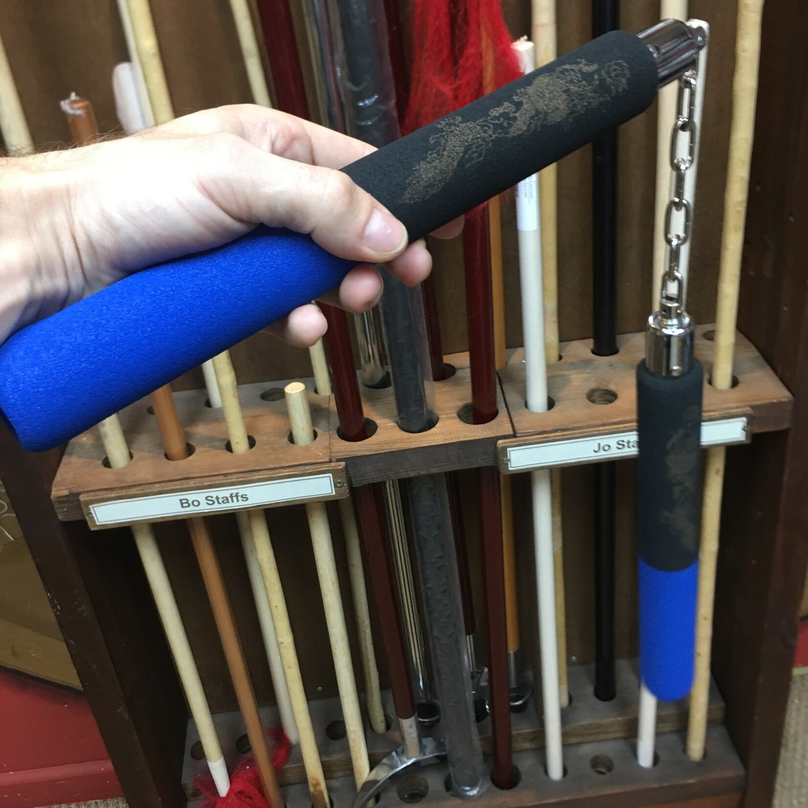 Blitz Black Blue Foam Nunchaku