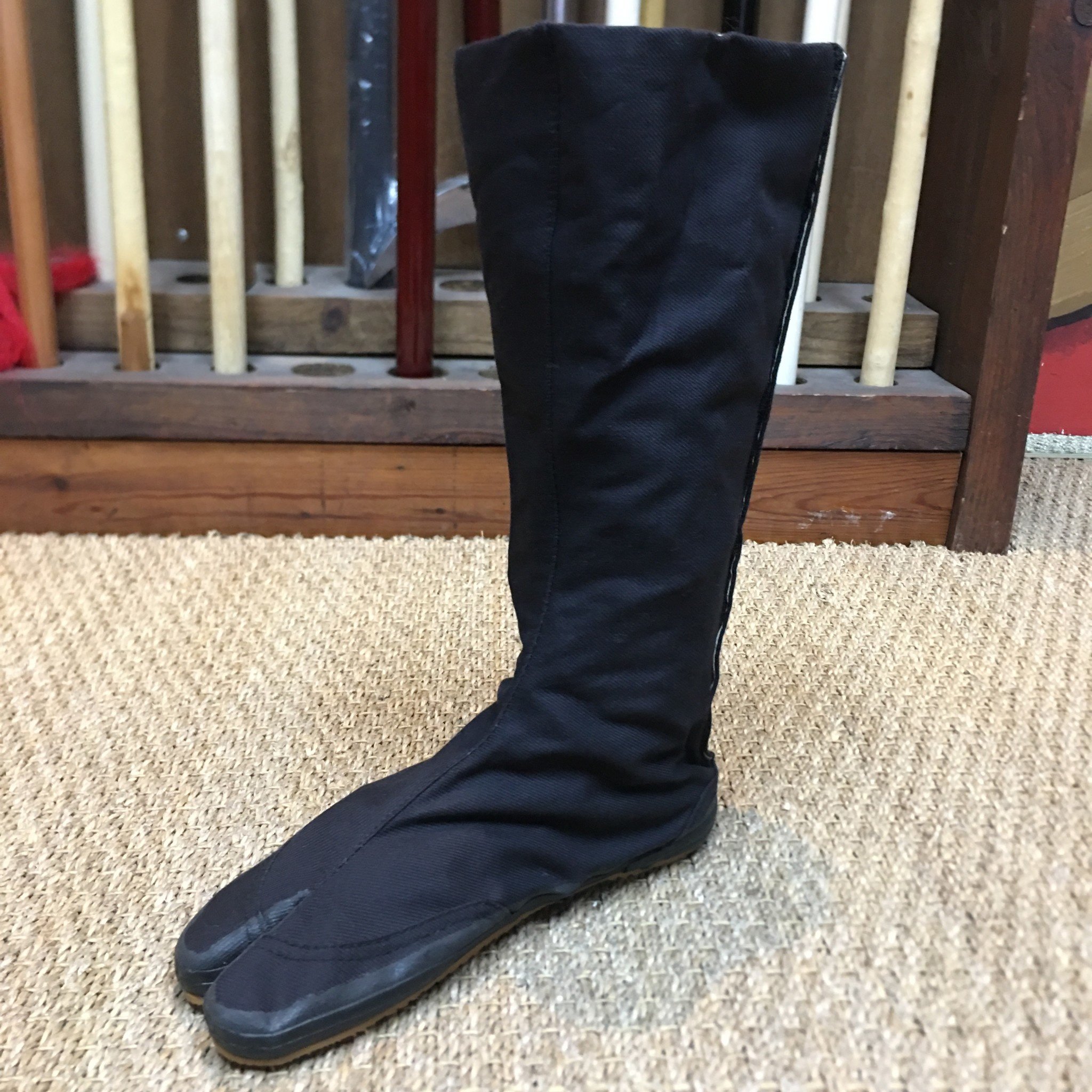 MAR  Black Traditional Tabi Boots Japanese Style, Tabi Split Toe