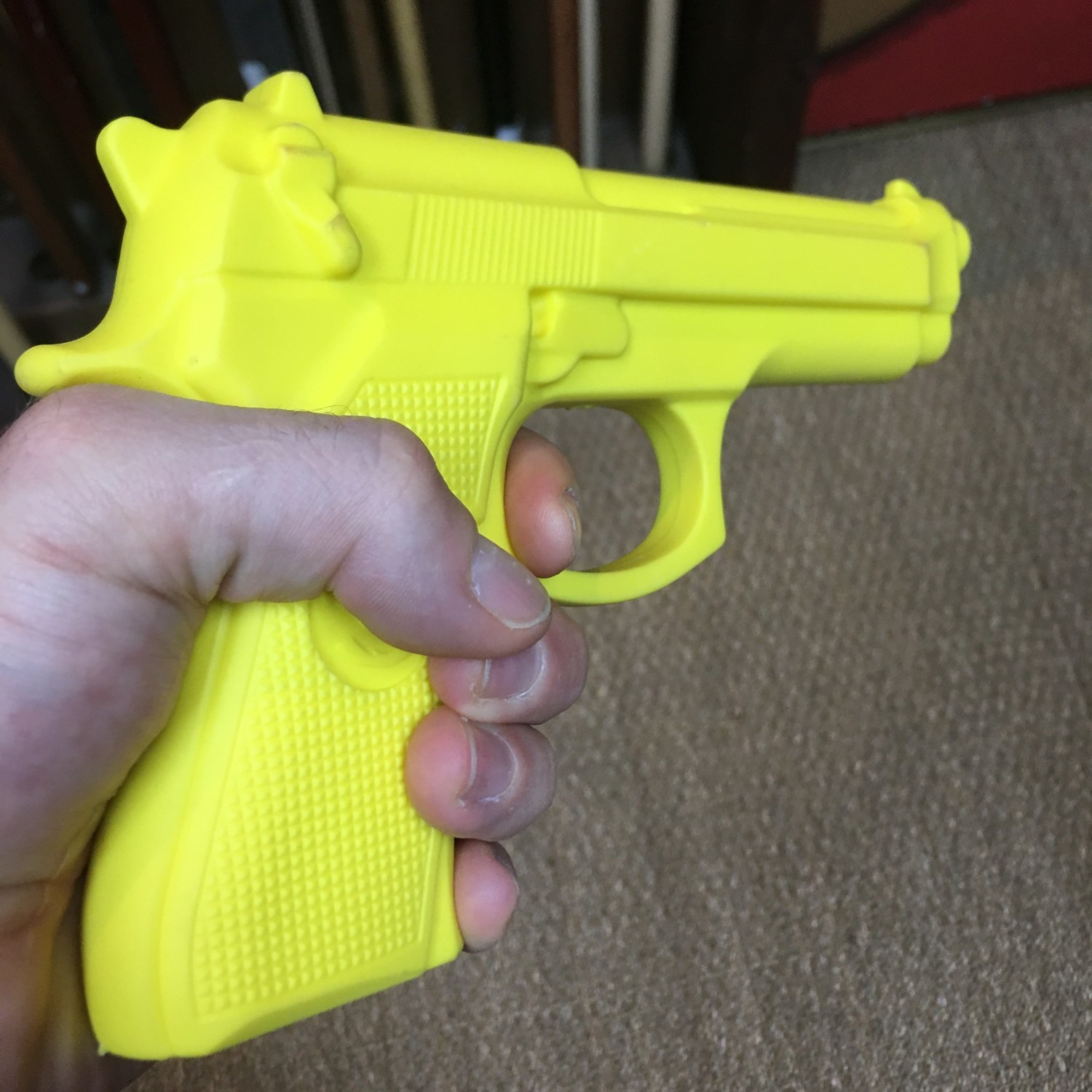 Rubber Training Gun Yellow for self defence training Enso Martial
