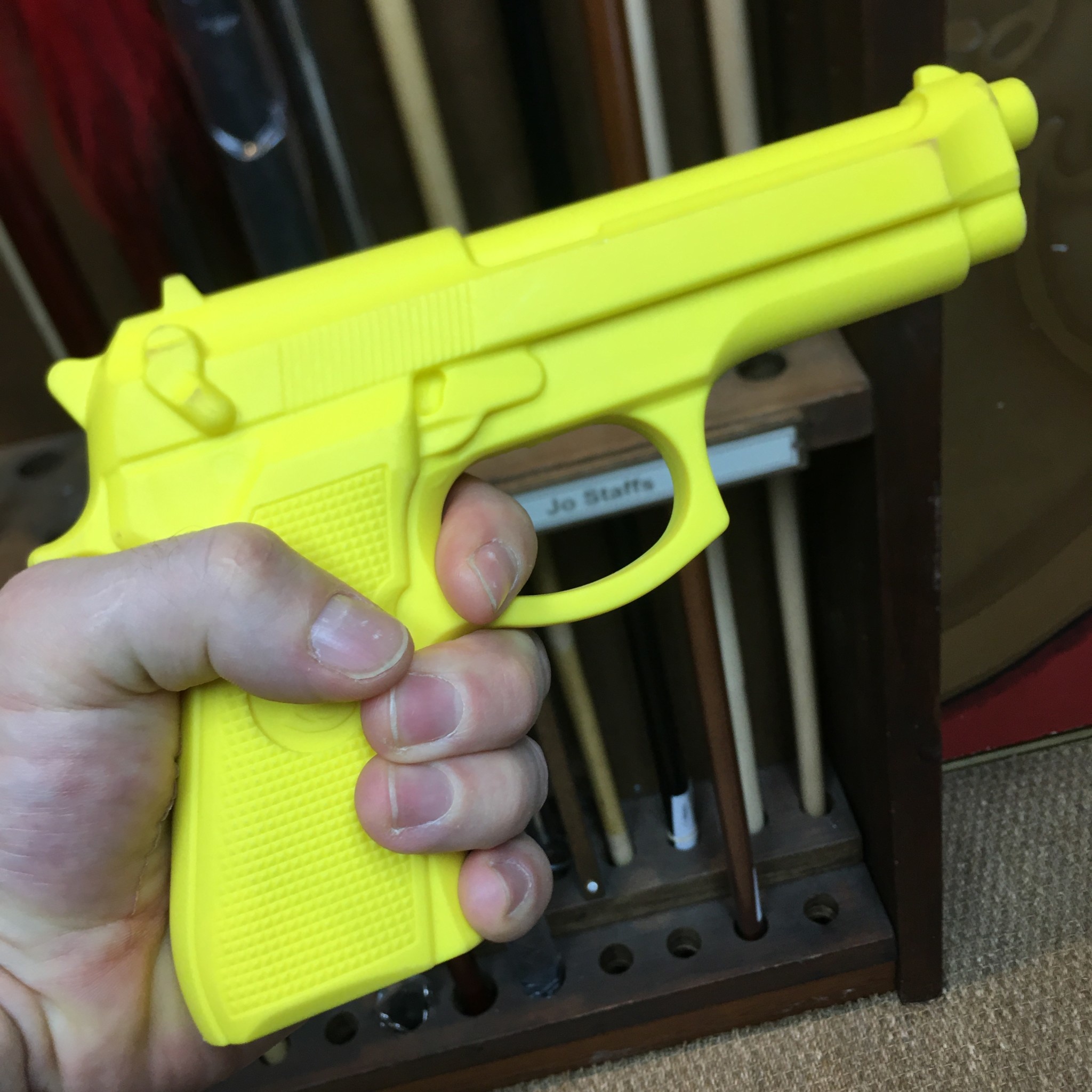 Rubber Training Gun – Yellow for self defence training - Enso Martial Arts  Shop Bristol