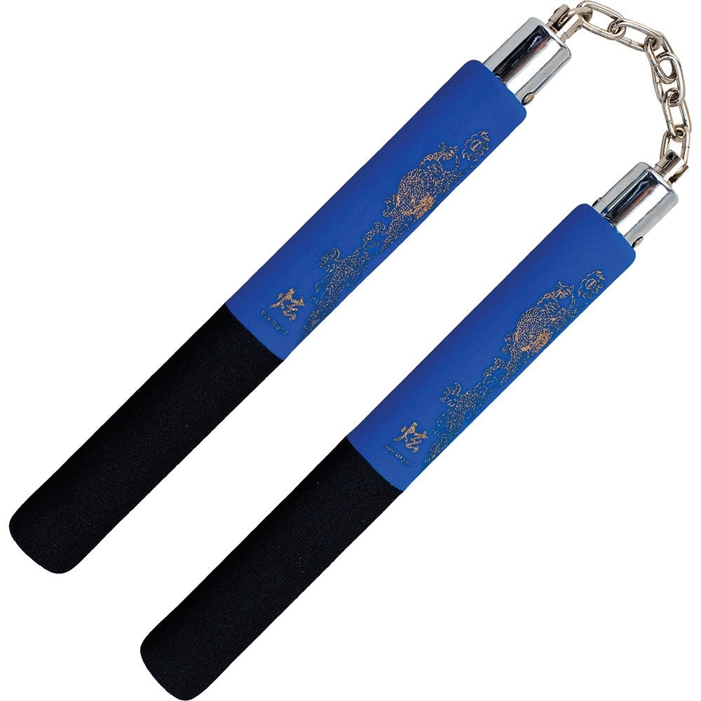 Black Blue foam Nunchaku will occupy your kids all day Enso Martial