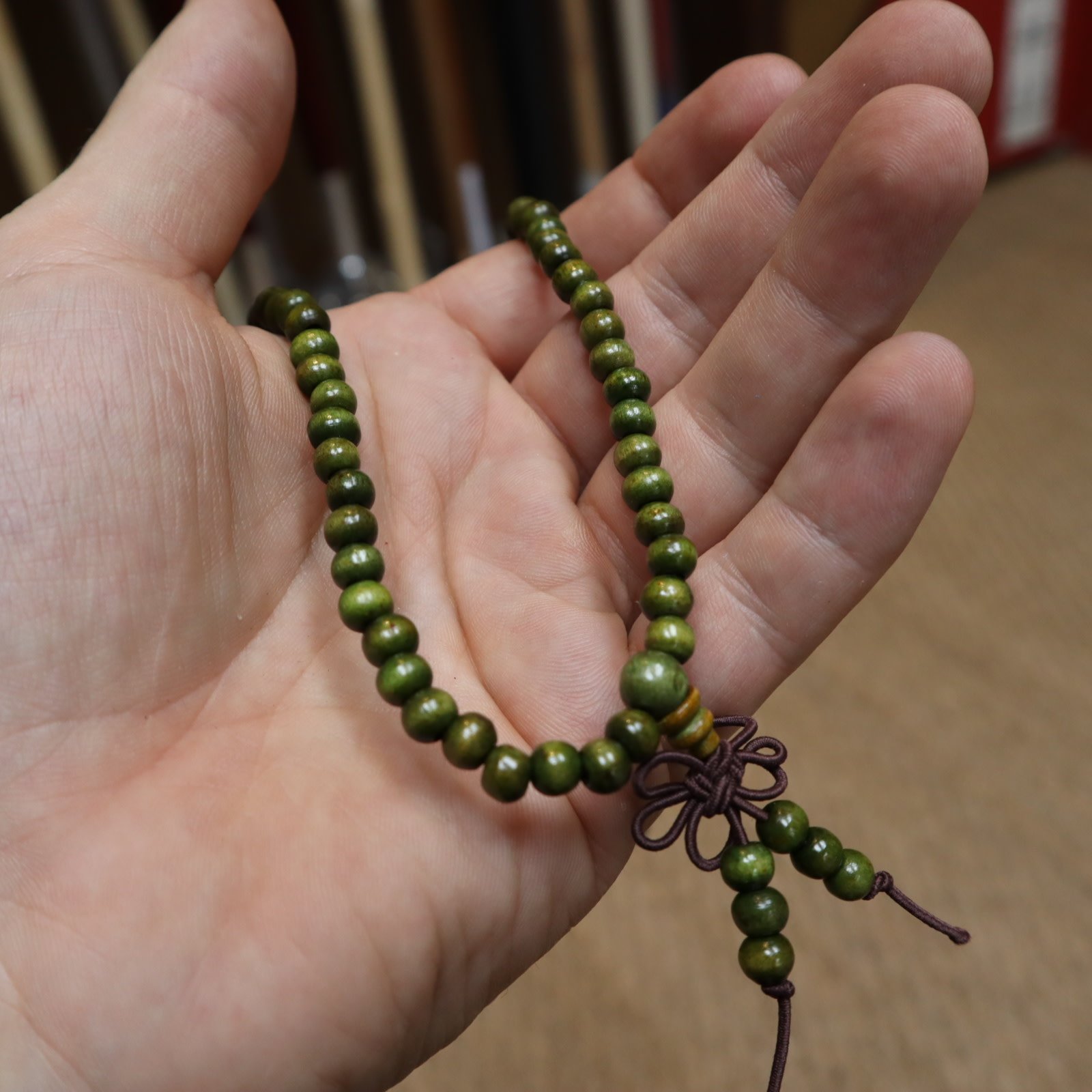 Green Buddhist Mala Beads from Shaolin Temple China - Enso Martial