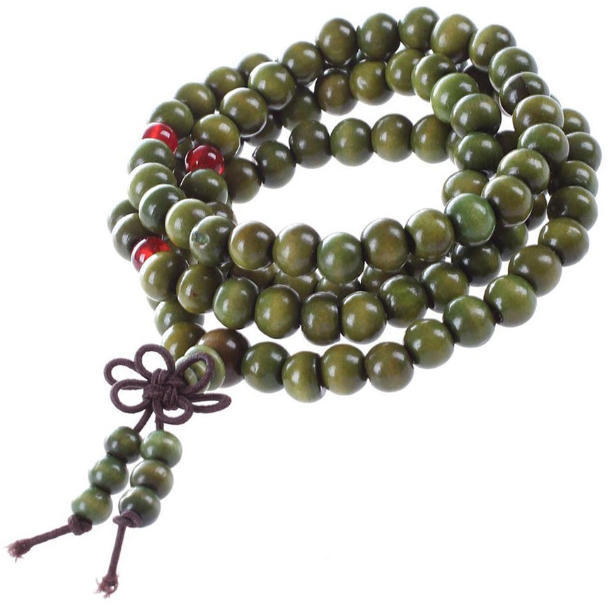 Green Buddhist Mala Beads from Shaolin Temple China Enso Martial Arts