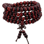 Enso Martial Arts Shop Red Buddhist Mala Beads Bracelet