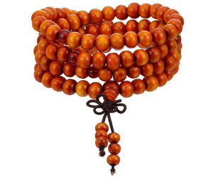 Orange Buddhist Mala Beads - Enso Martial Arts Shop Bristol