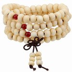 Enso Martial Arts Shop White Buddhist Mala Beads Bracelet