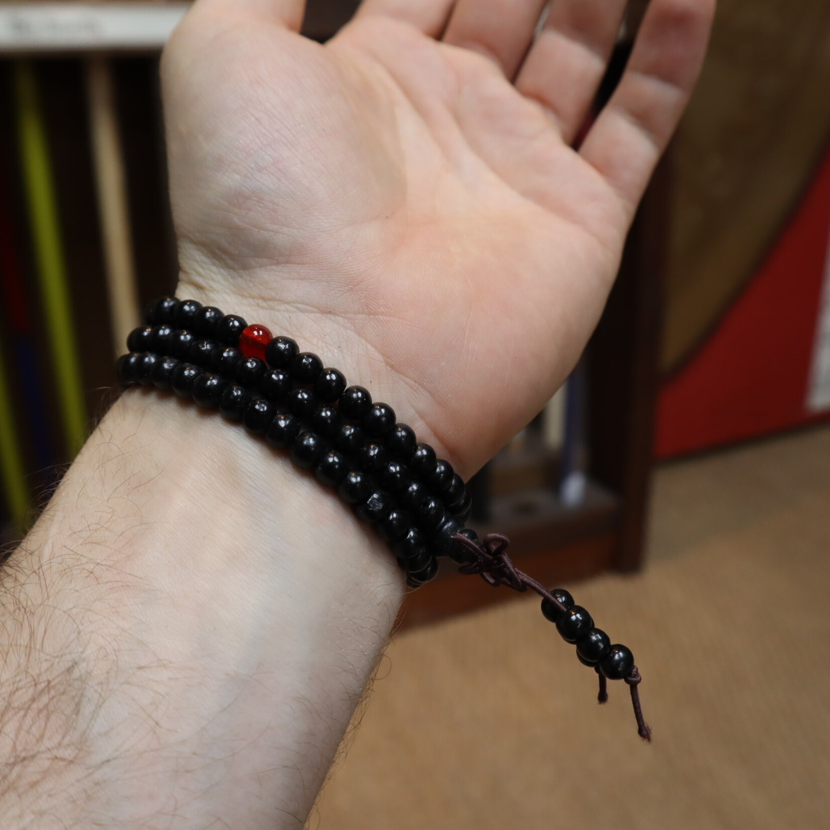 Enso Martial Arts Shop Black Buddhist Mala Beads Bracelet