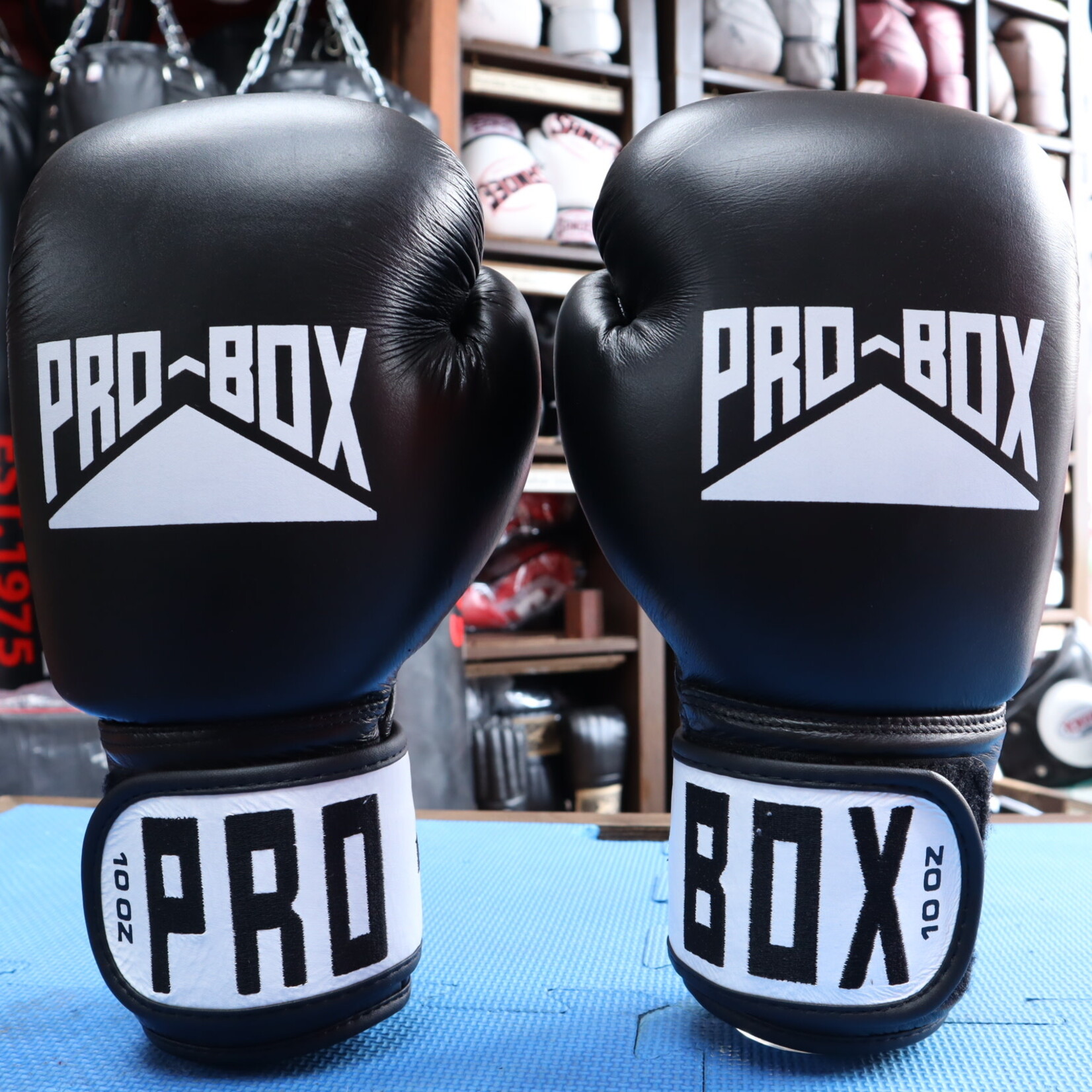 Probox Pro Box Black Leather Boxing Gloves