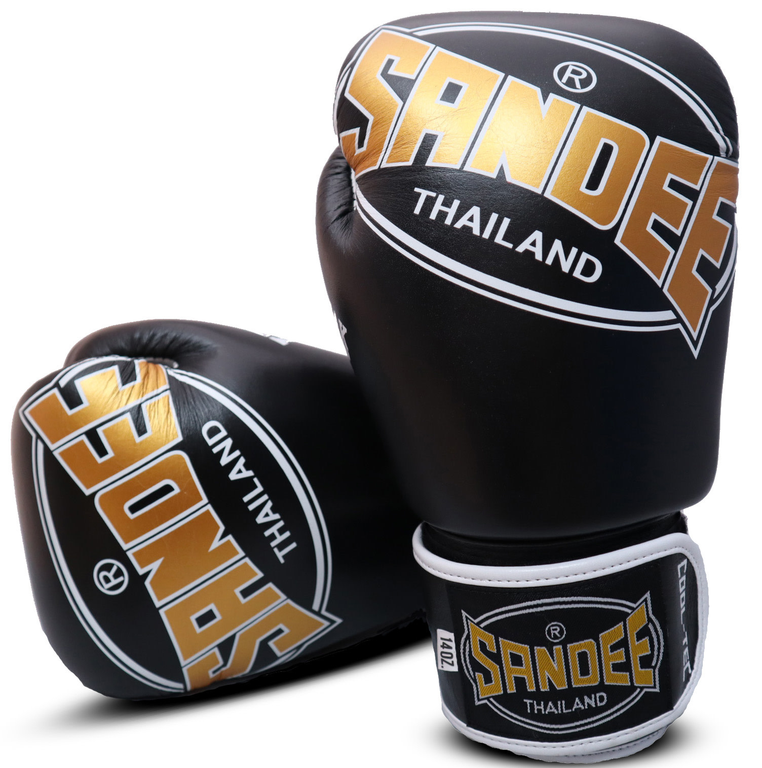 Sandee Cool-Tec Kids Muay Thai Boxing Gloves Black-Gold 