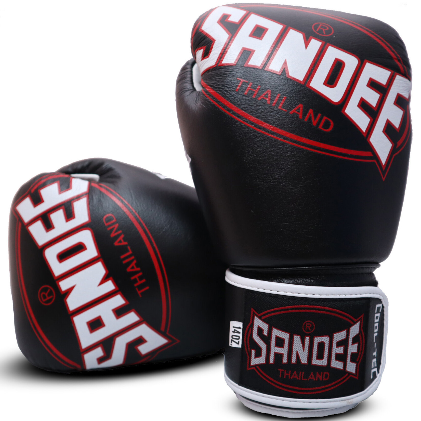 Sandee Boxing Gloves Leather Cool Tec design in Black White Enso Martial Arts Shop Bristol