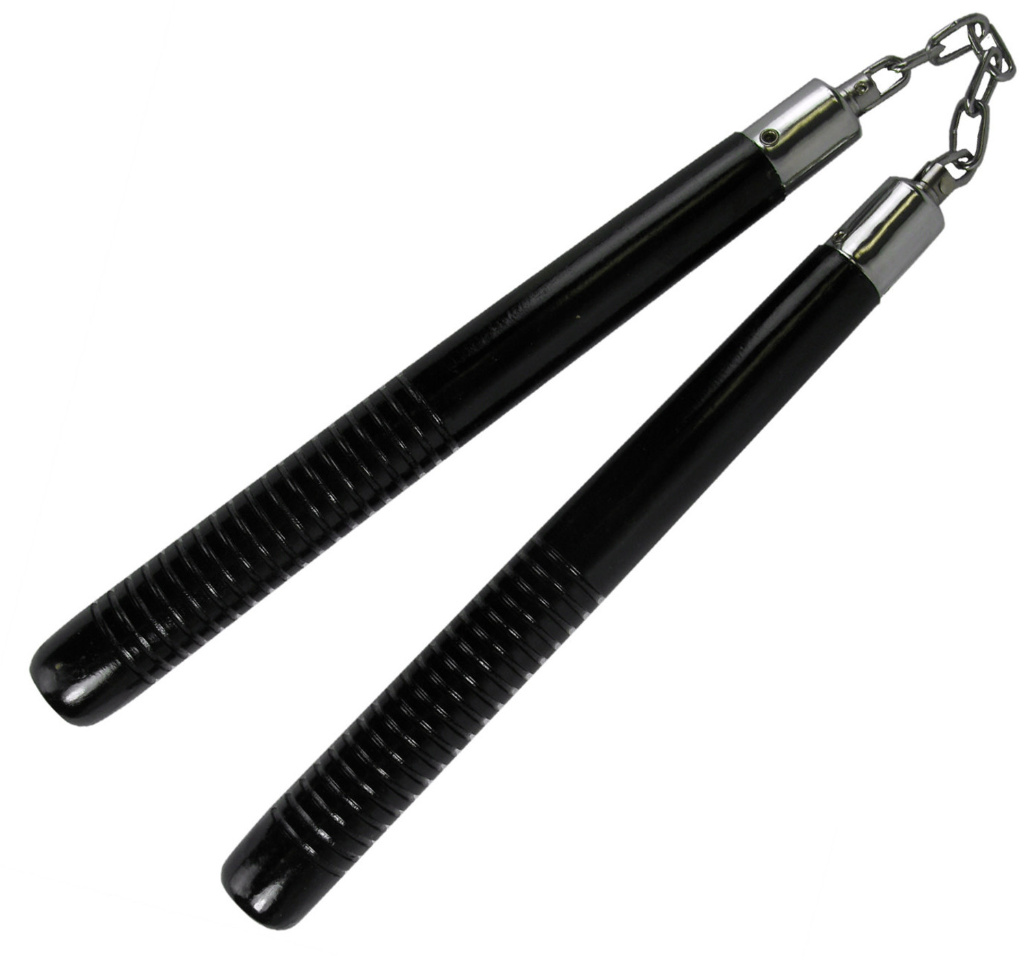 Black wooden Nunchaku with Chain 12 inch length Enso Martial Arts Shop Bristol