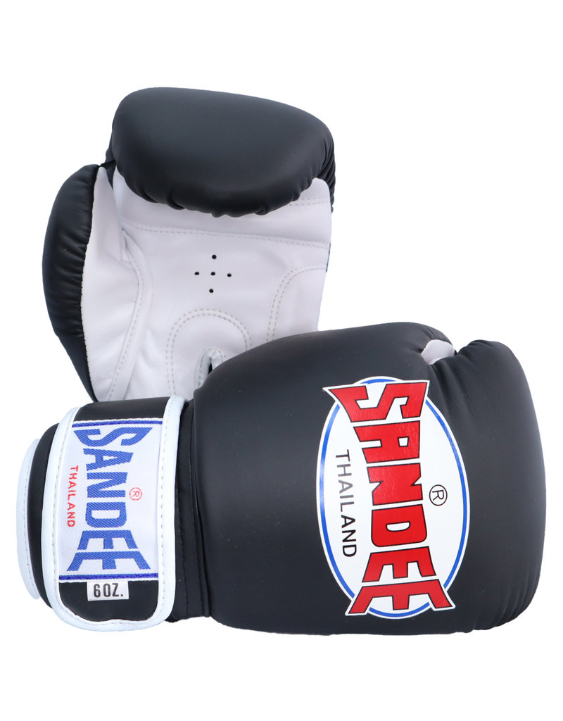 Sandee Thai Boxing Gloves PU in Black The Authentic Range Enso