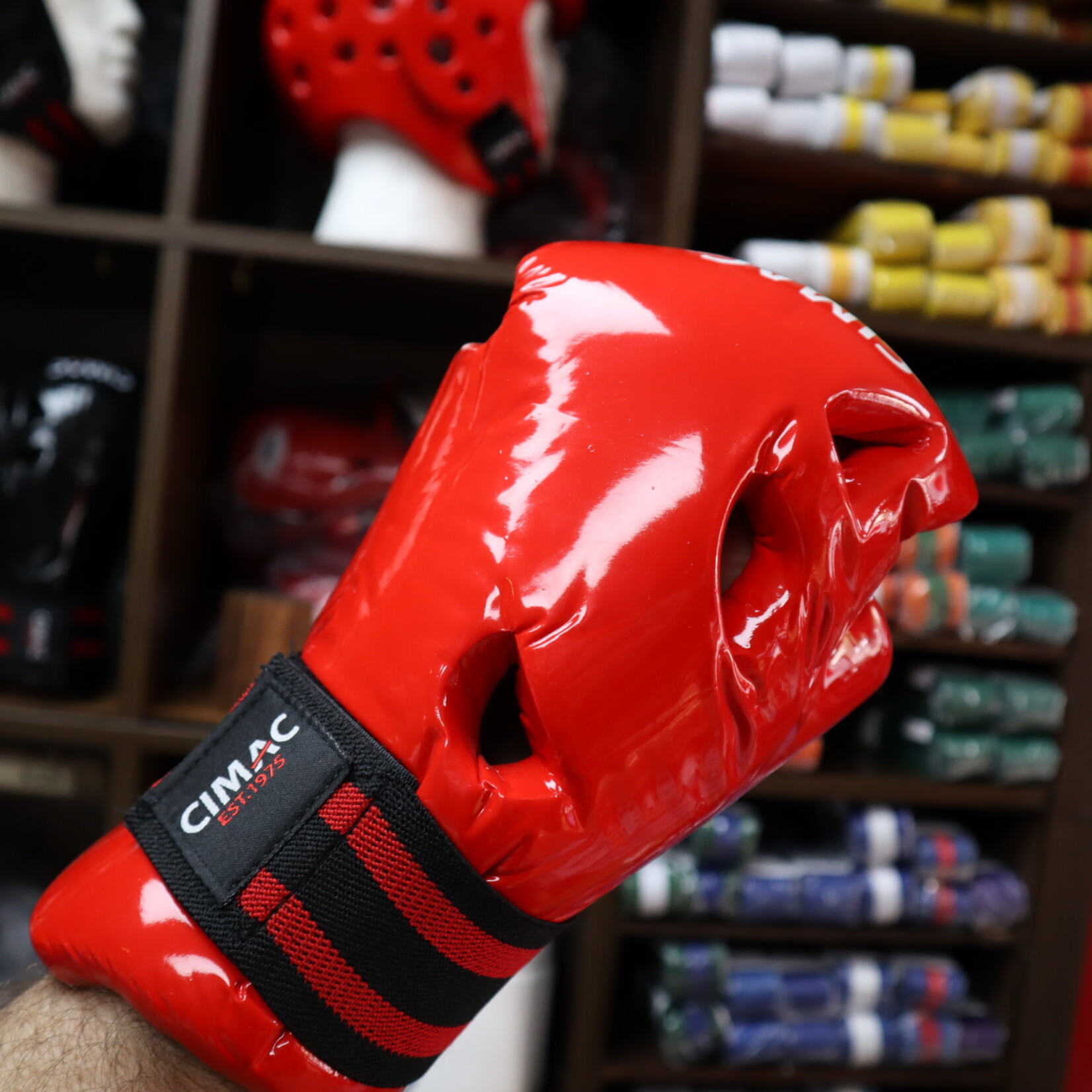 Dipped Foam Sparring Gloves Red