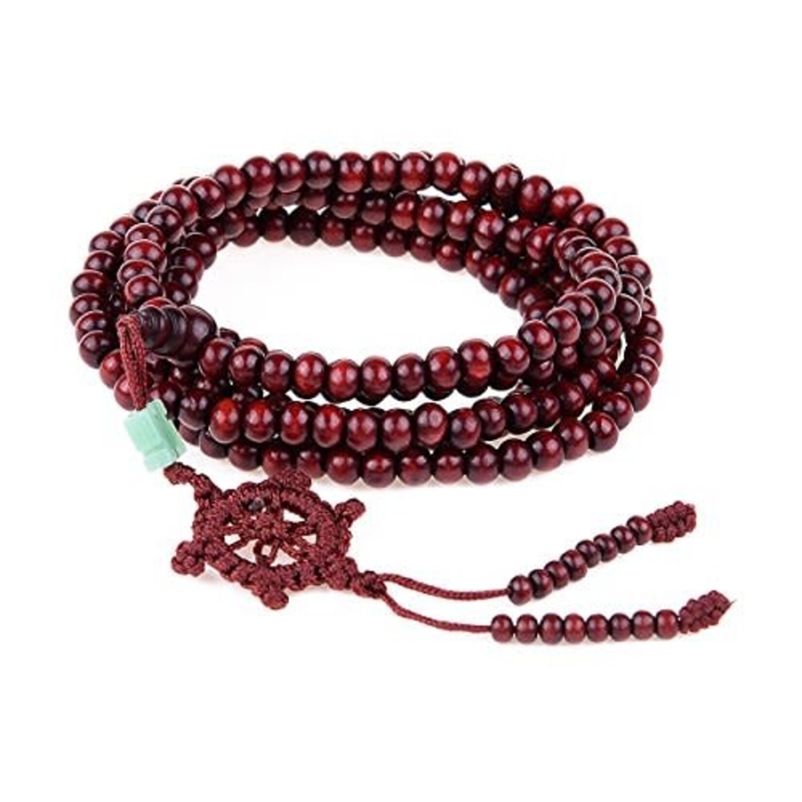 Enso Martial Arts Shop Red Buddhist Mala Beads Necklace