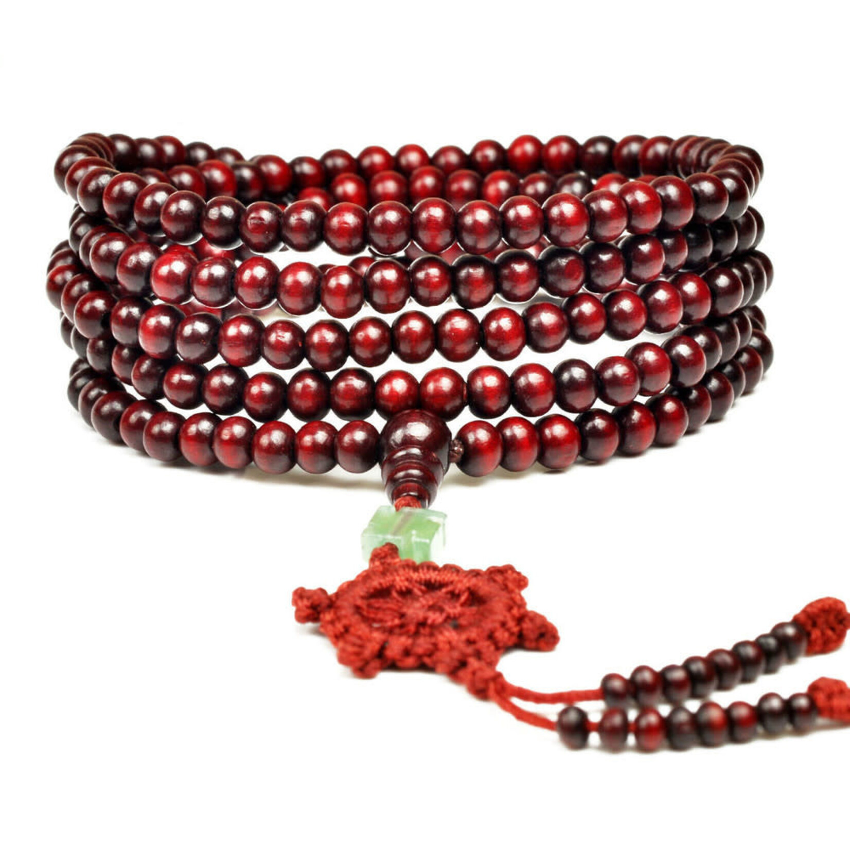 Enso Martial Arts Shop Red Buddhist Mala Beads Necklace