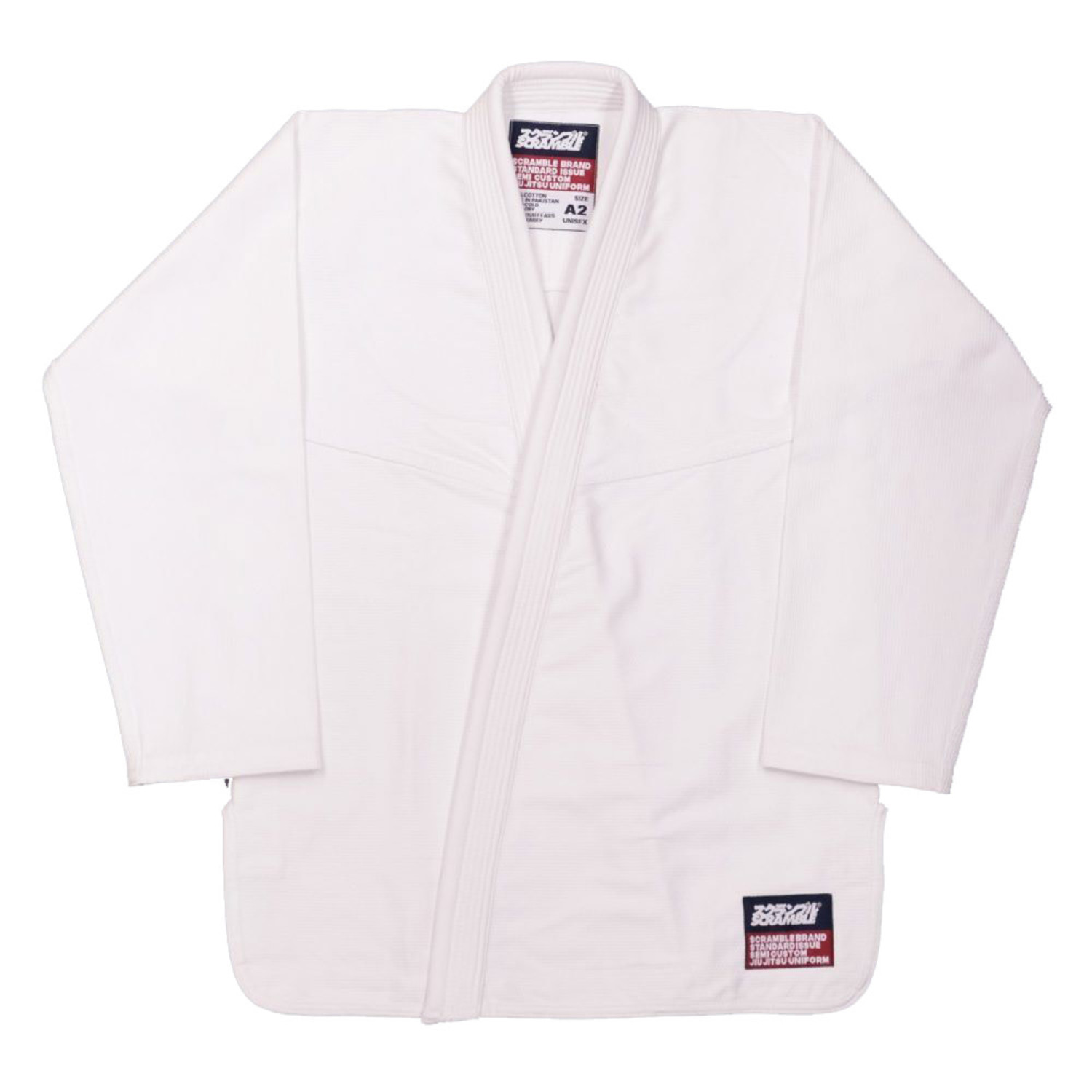 Scramble BJJ Gi White Standard Issue for Brazilian Jiu Jitsu - Enso Martial  Arts Shop Bristol