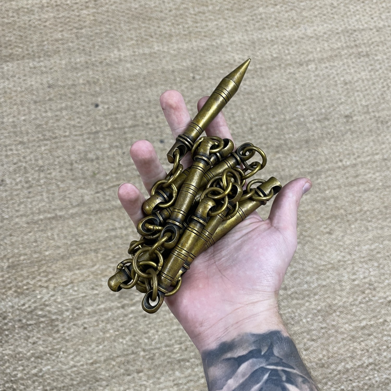 Brass Nine Section Chain Whip Enso Martial Arts Shop Bristol