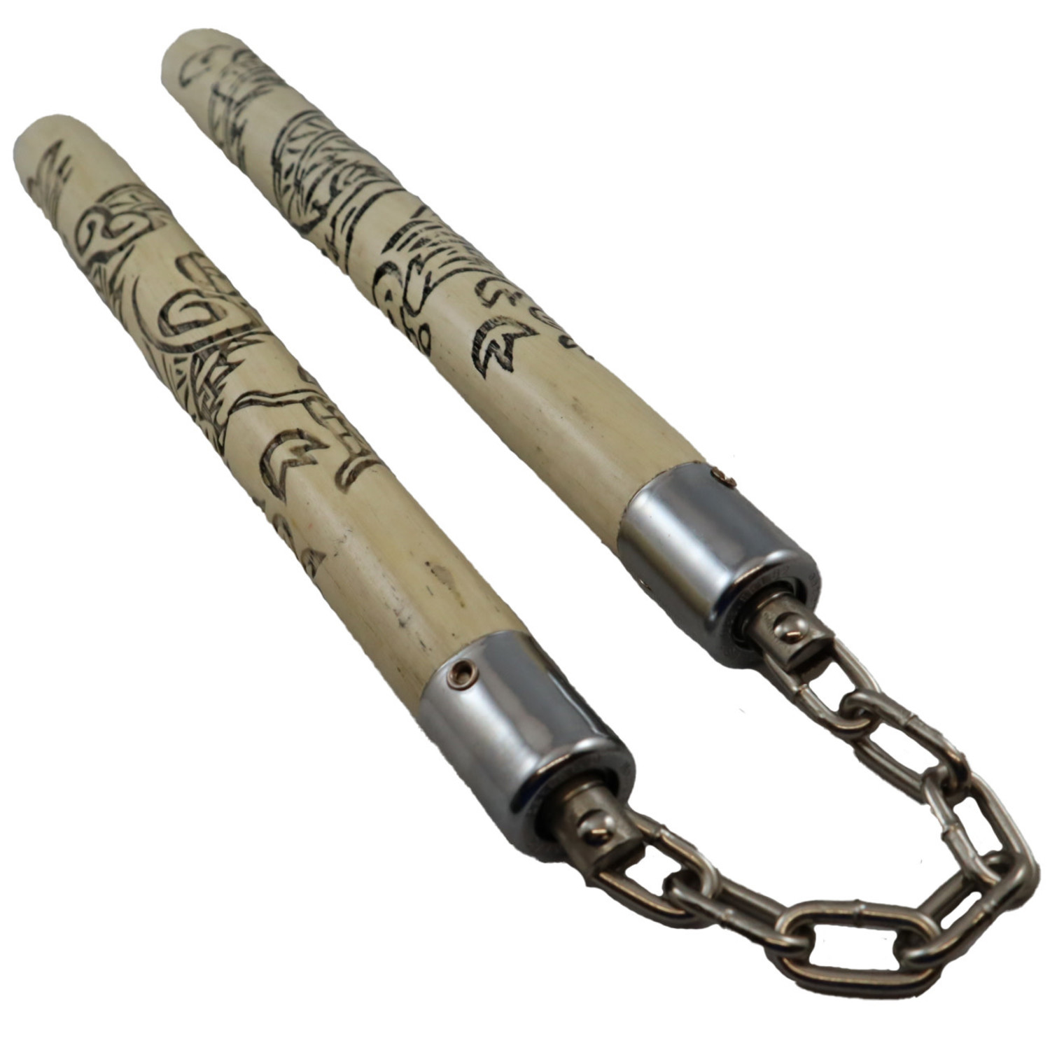 White Dragon Nunchaku are great looking and unique Enso Martial Arts