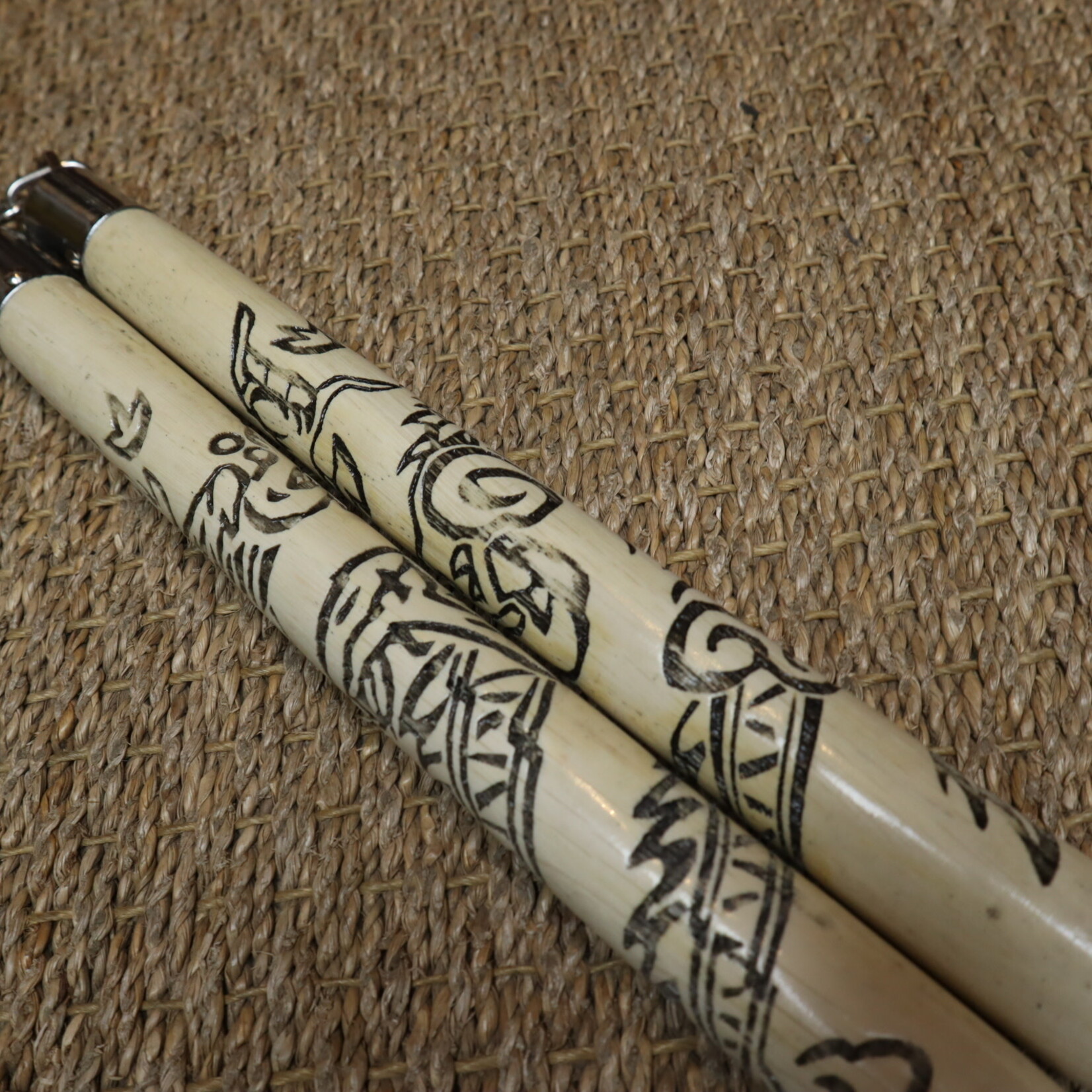 White Oak Carved Dragon Nunchaku