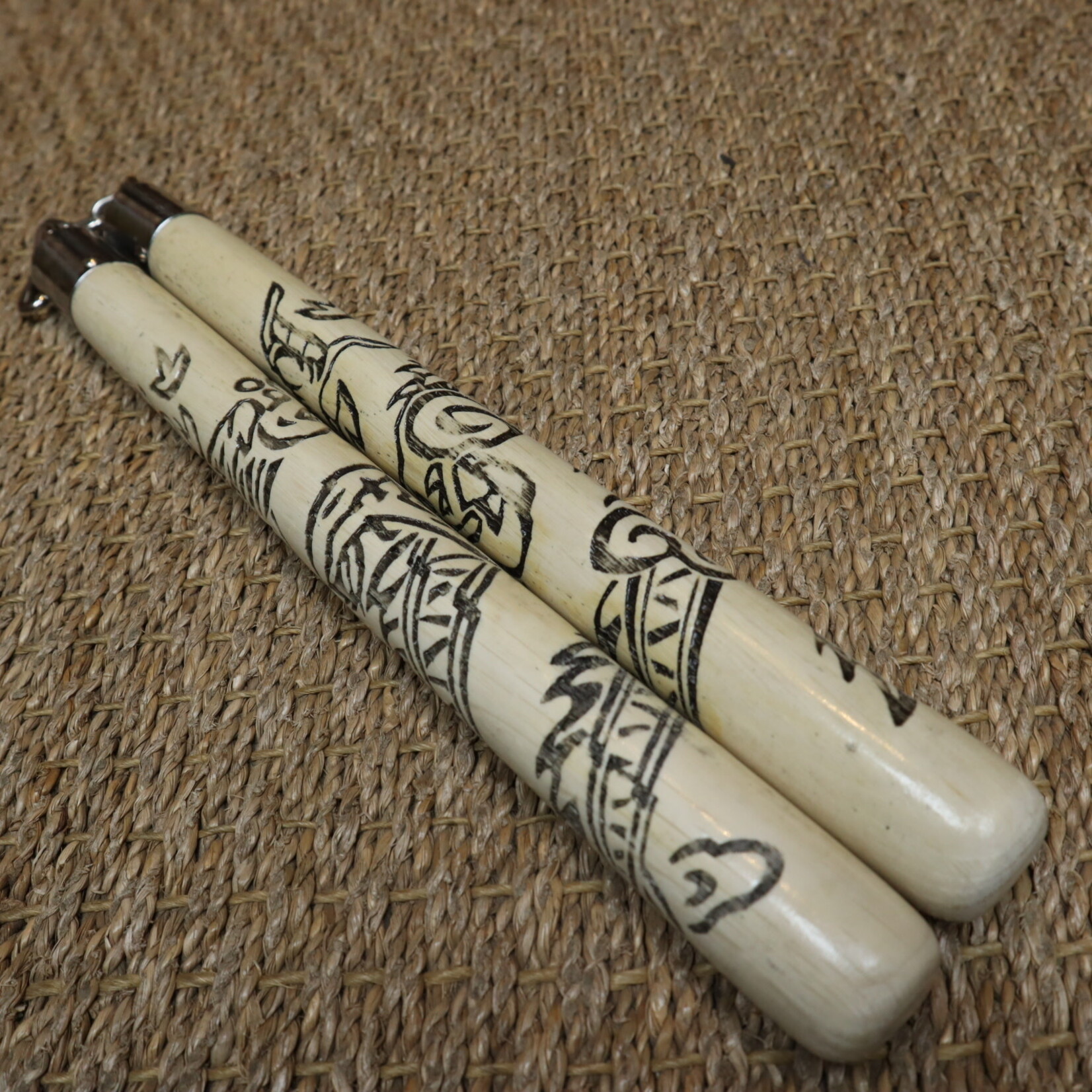 White Oak Carved Dragon Nunchaku