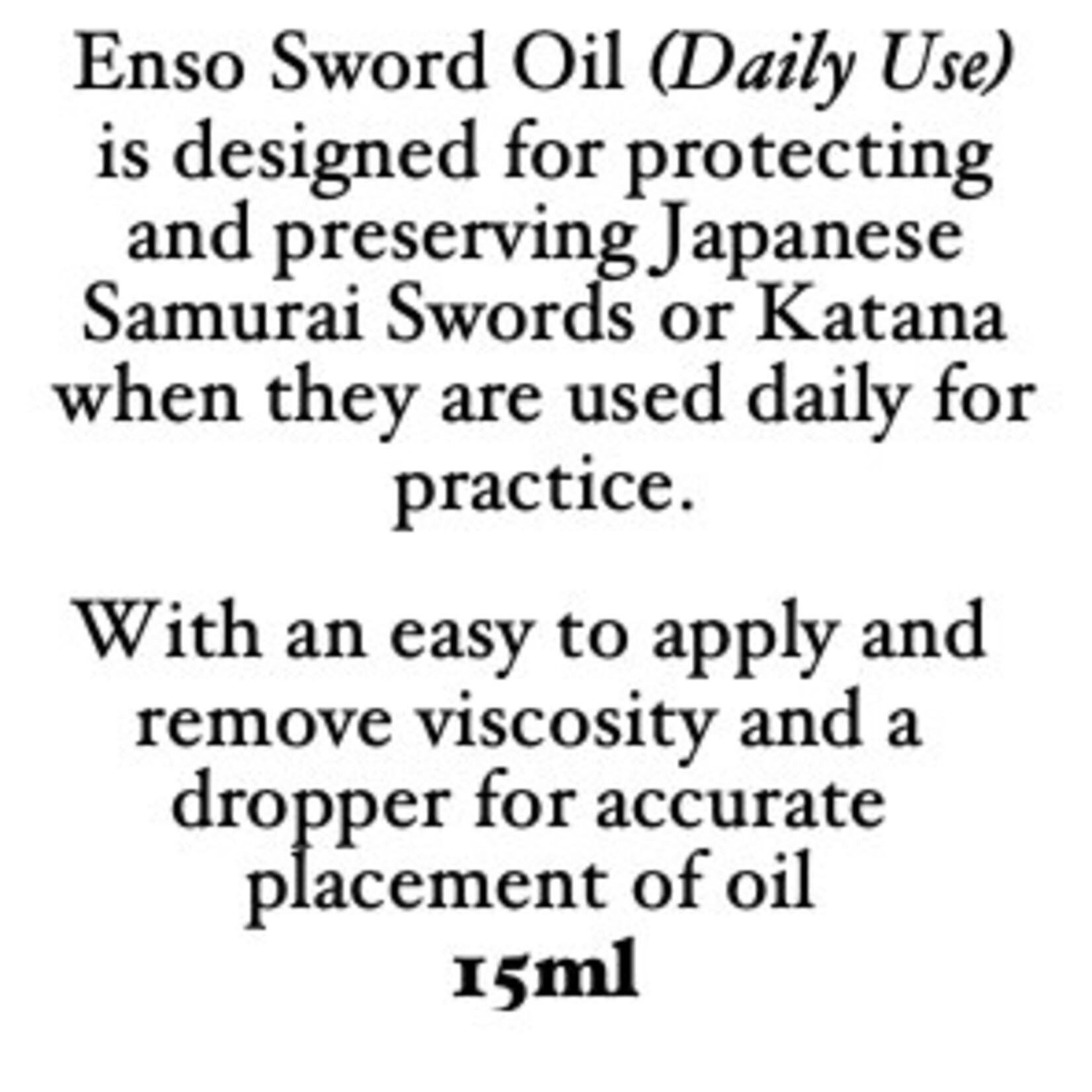Samurai Sword Oil (Daily Use)