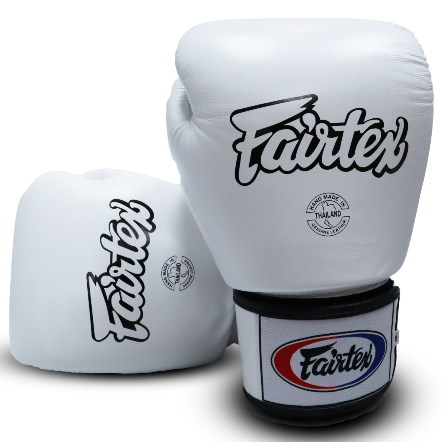 Thai Boxing Gloves - White/Gold - Live Fit. Apparel