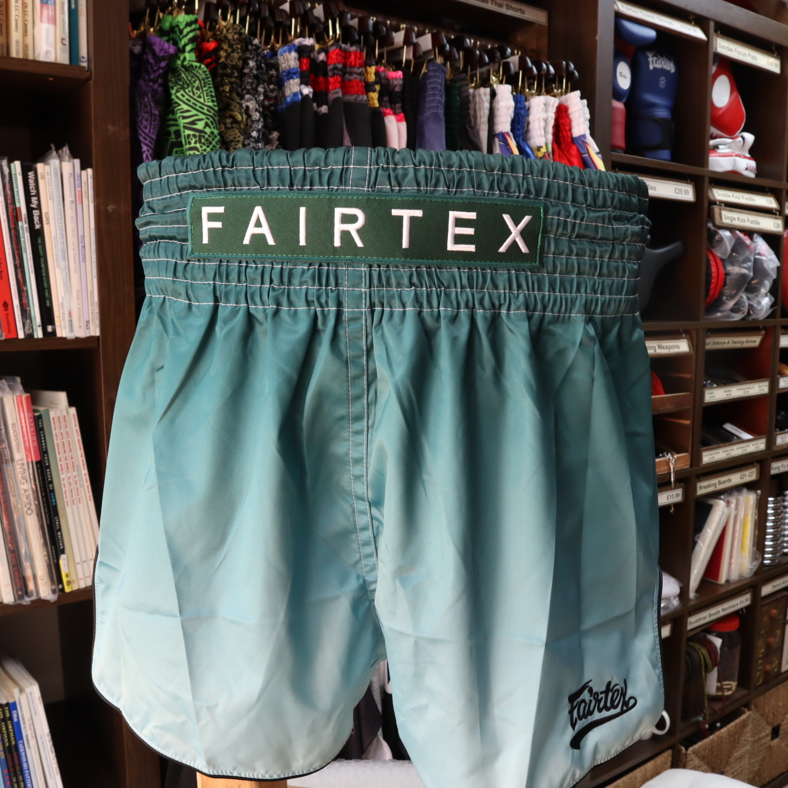 Fairtex Thai Shorts Green Fade - Enso Martial Arts Shop Bristol