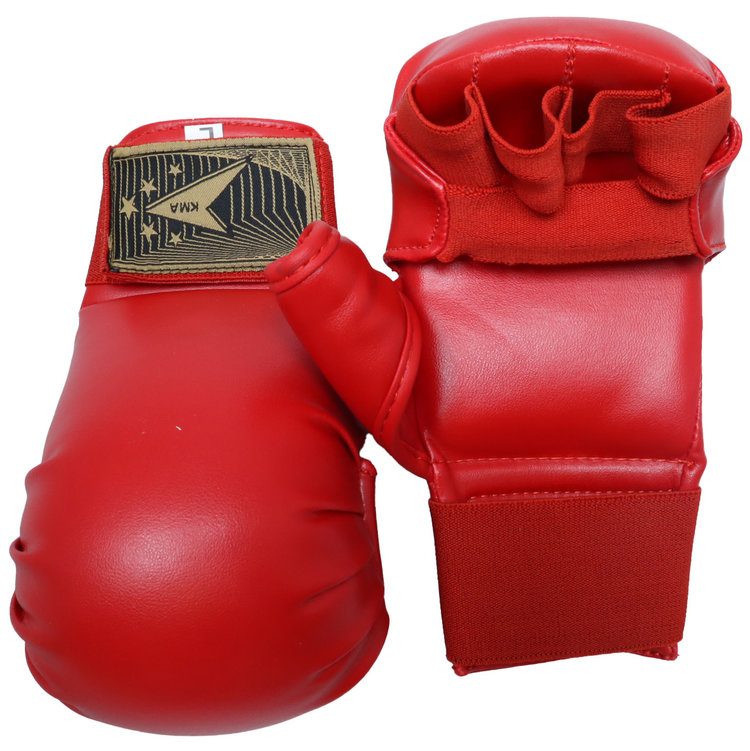 Red Karate Gloves for sparring and competition fighting Enso Martial