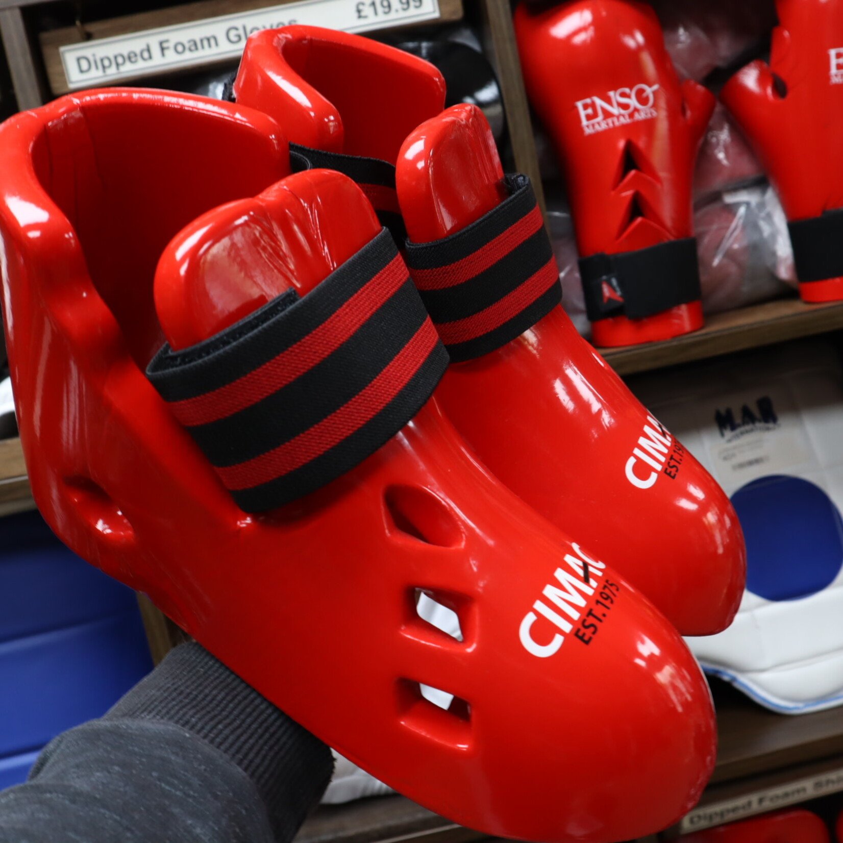 Dipped Foam Sparring Boots Red