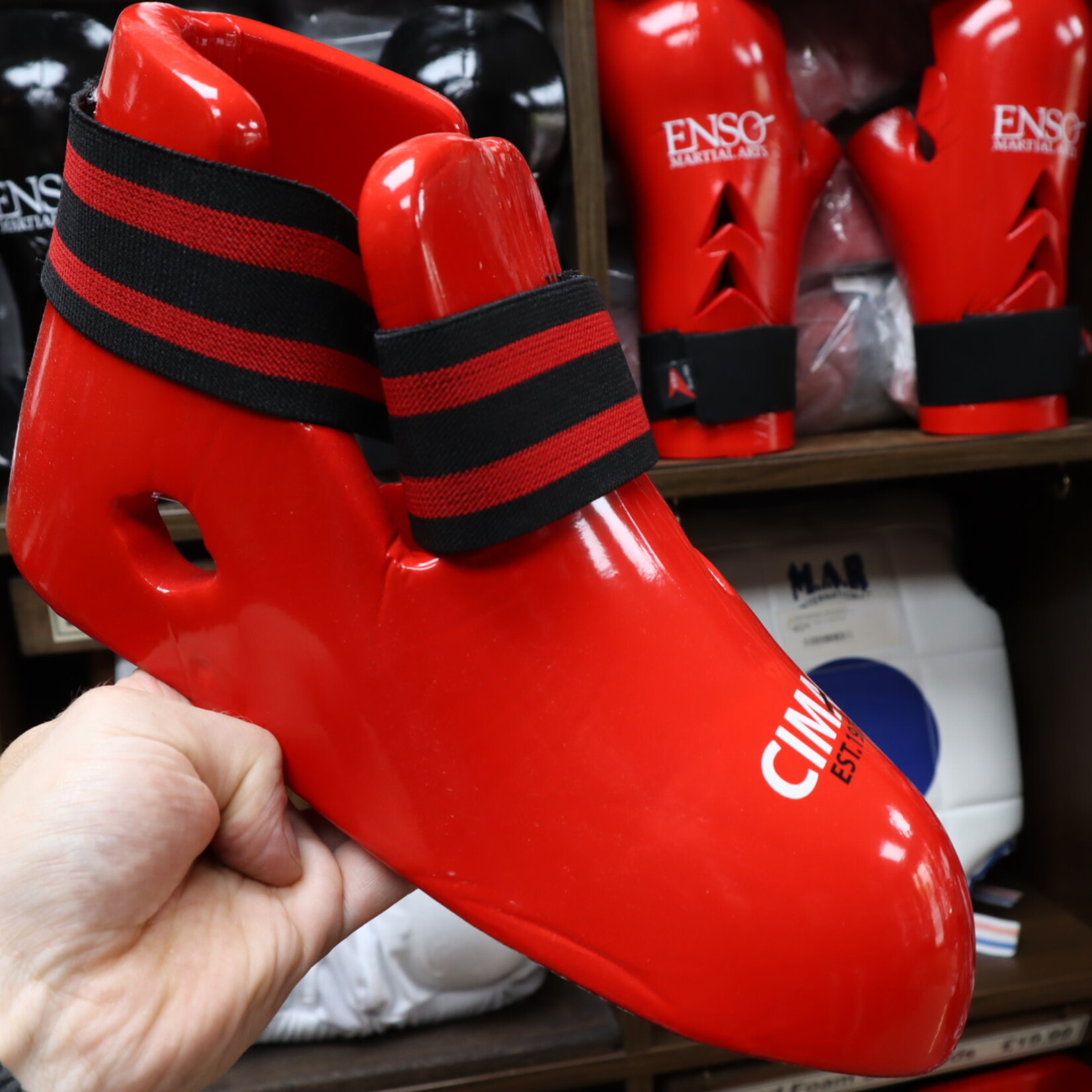 Dipped Foam Sparring Boots Red