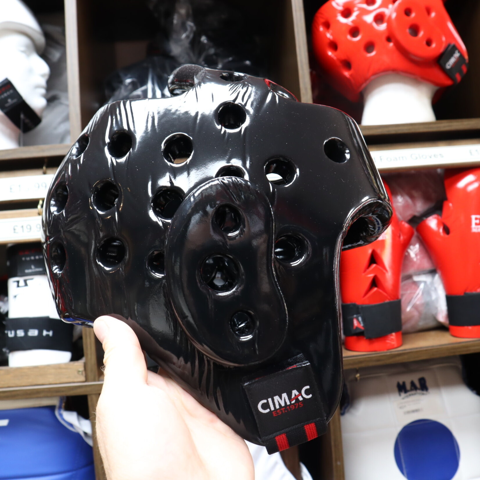Dipped Foam Sparring Headguard Black