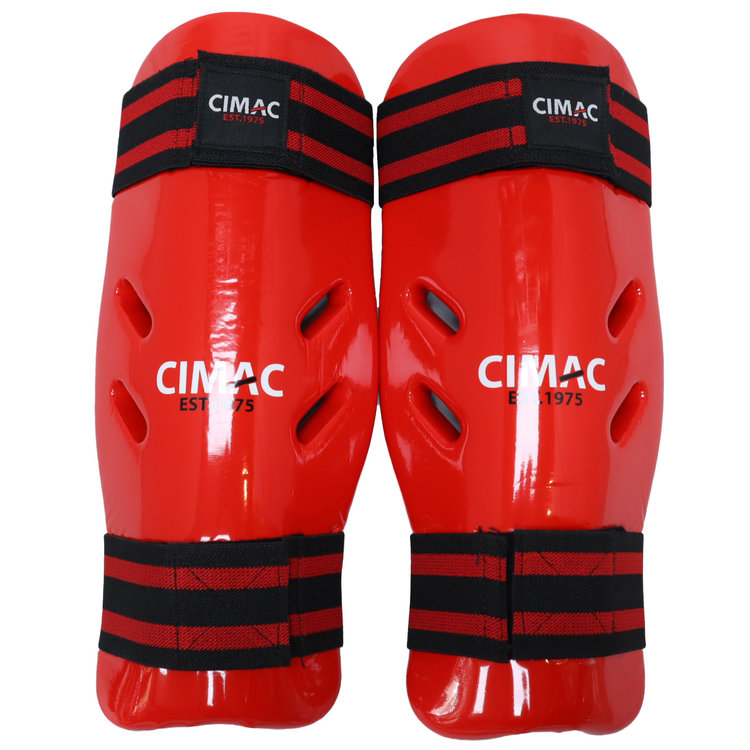 Red Kickboxing Sparring Shin Pads for Shin Protection Enso Martial