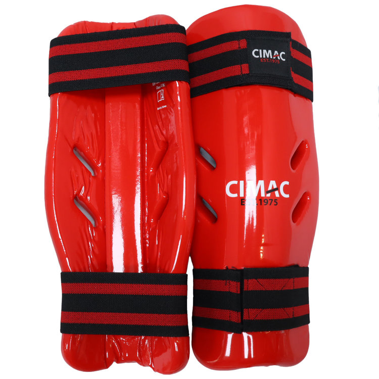 Red Kickboxing Sparring Shin Pads for Shin Protection Enso Martial