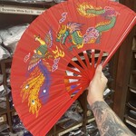 Enso Martial Arts Shop Red Bamboo Tai Chi Fan