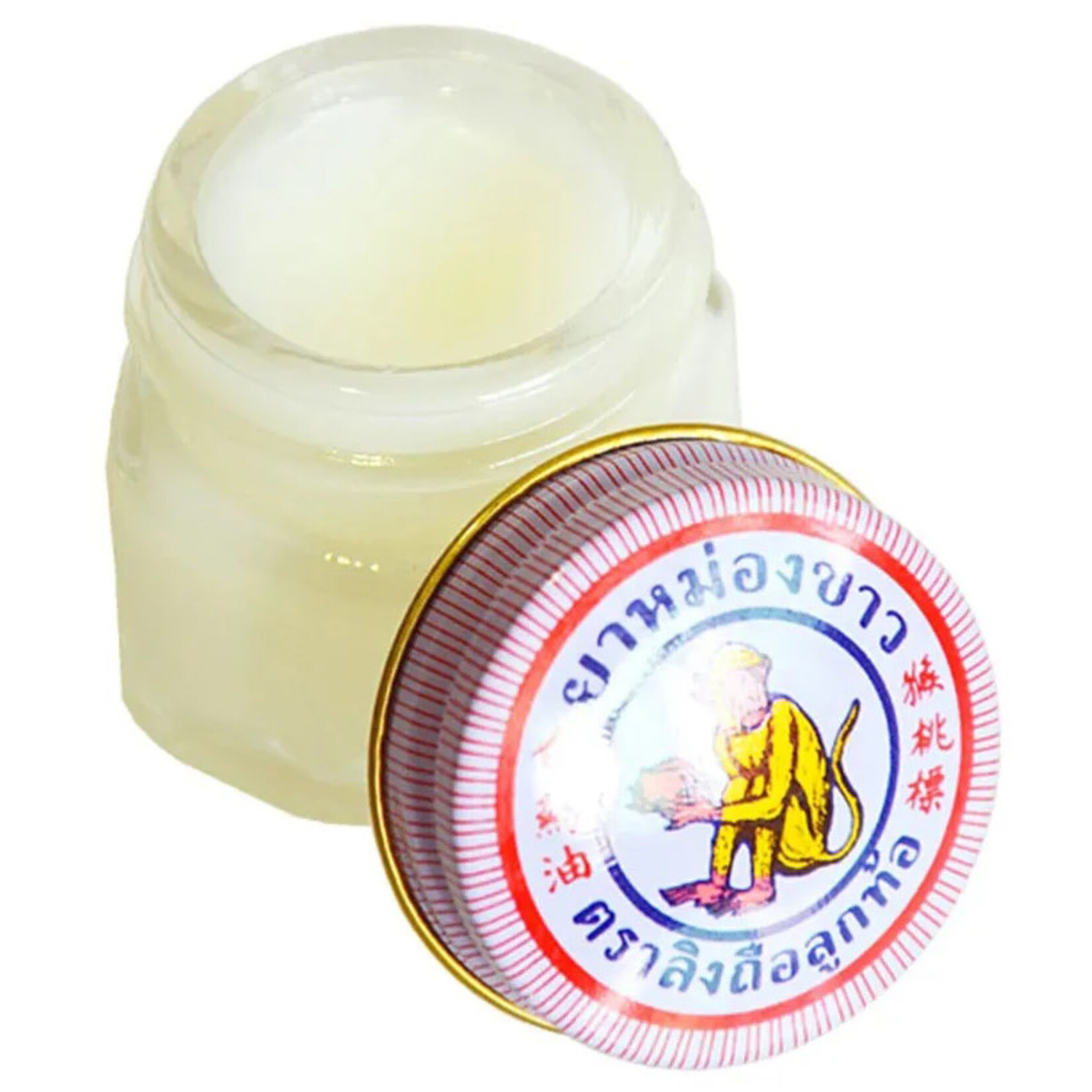 White Monkey Holding Peach Balm
