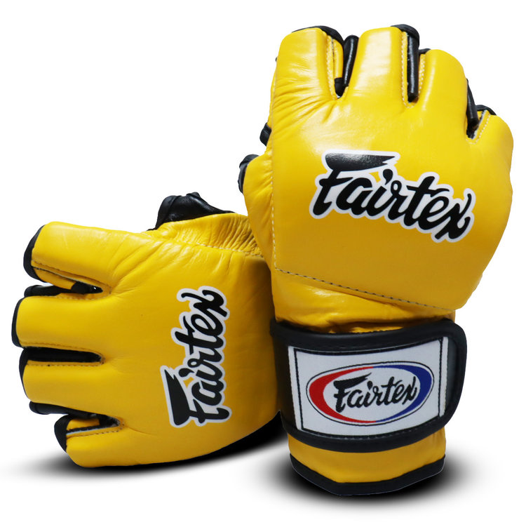 Fairtex MMA Gloves Yellow Enso Martial Arts Shop Bristol