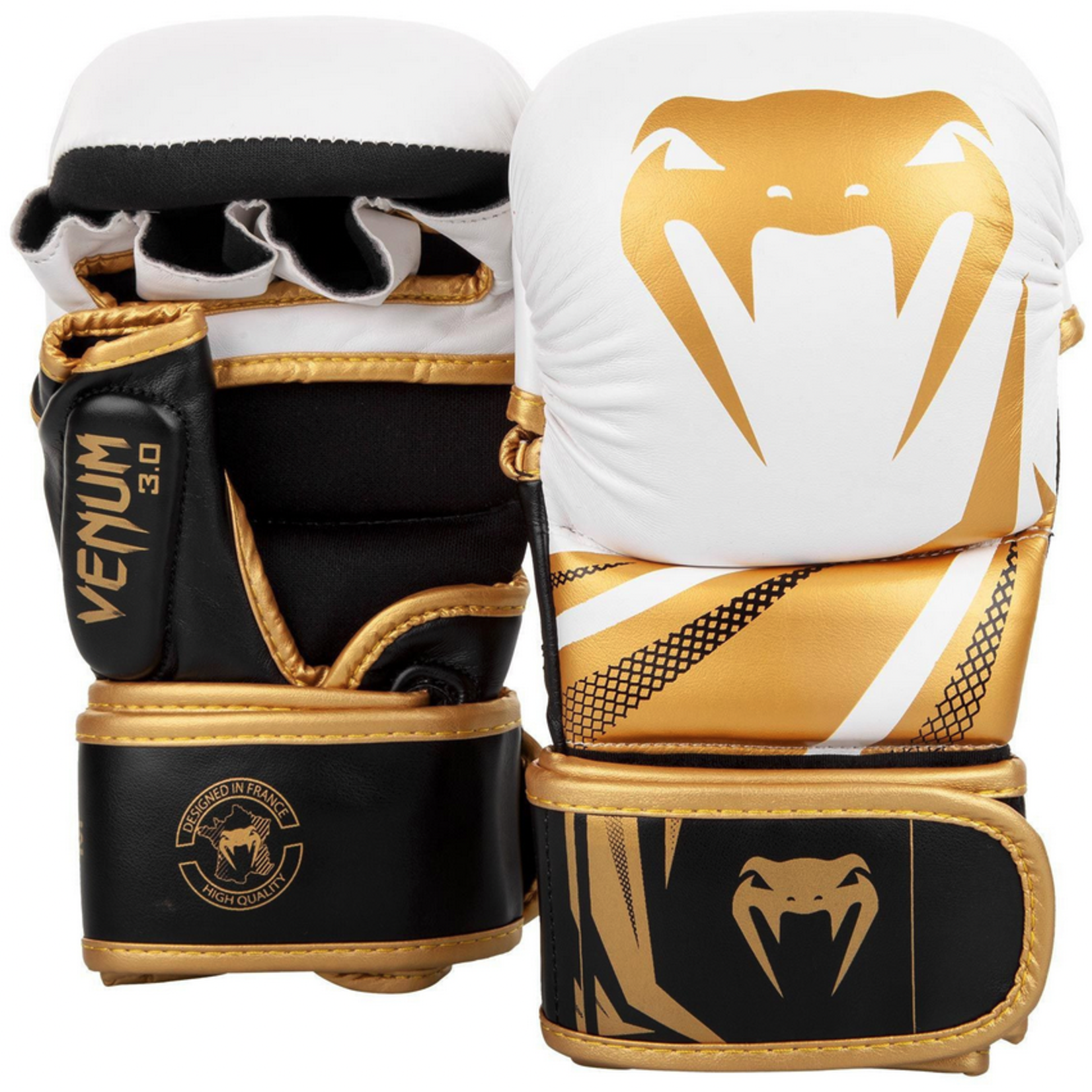 Venum Venum MMA Sparring Gloves White & Gold Challenger