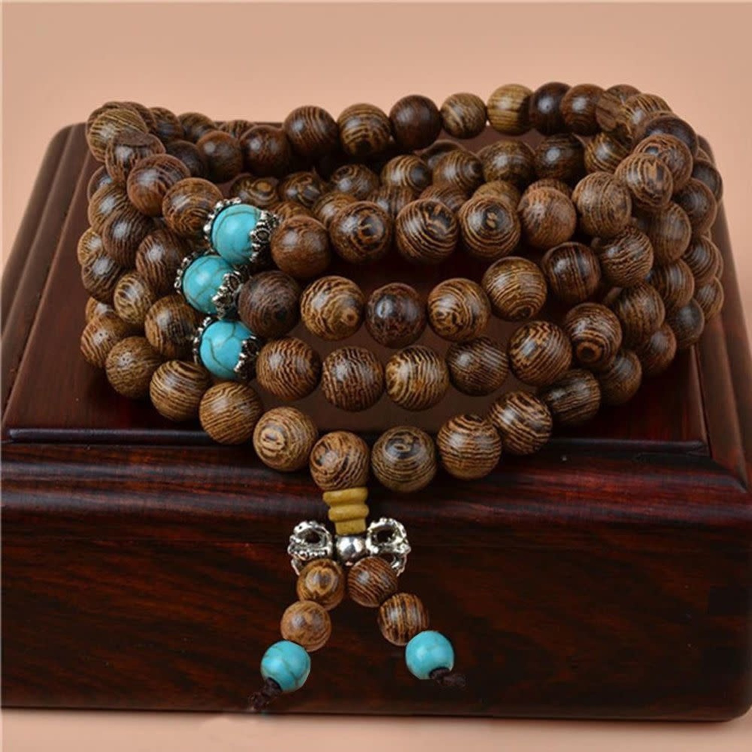 Epoch World 108 Prayer Beads Bracelet 8mm Natural Wood Tibetan Buddhist  Buddha Mala Meditation bead bracelet/Necklace for Men Women in gift box :  Amazon.co.uk: Fashion