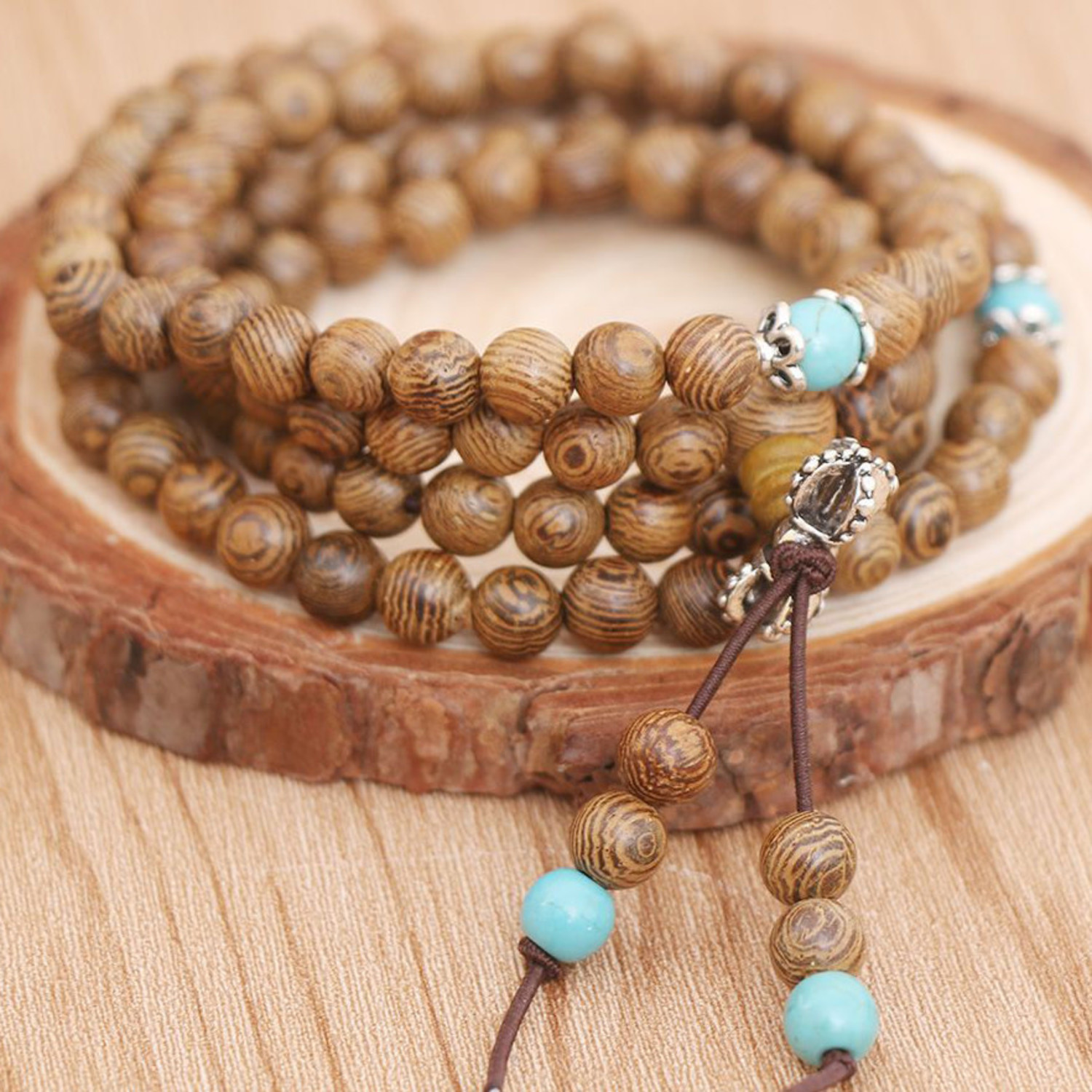 Tibetan Natural Wood Beads Stretch Bracelet, Meditation Beads, Yoga Beads,  Wood Beads, Prayer Beads, Shanti Beads, Om Beads - Etsy