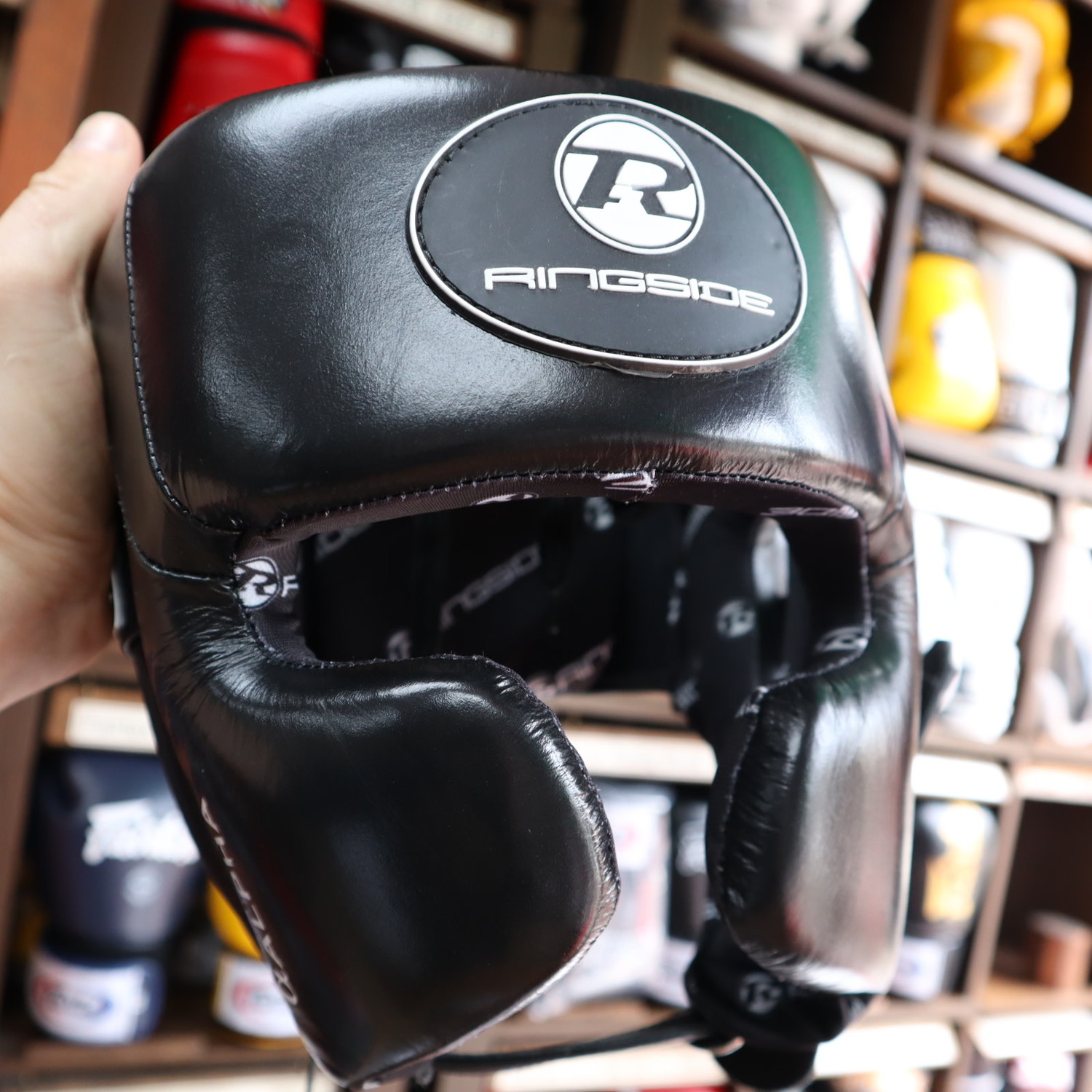 Ringside Boxing Head guard Black Alpha Elite for Sparring training