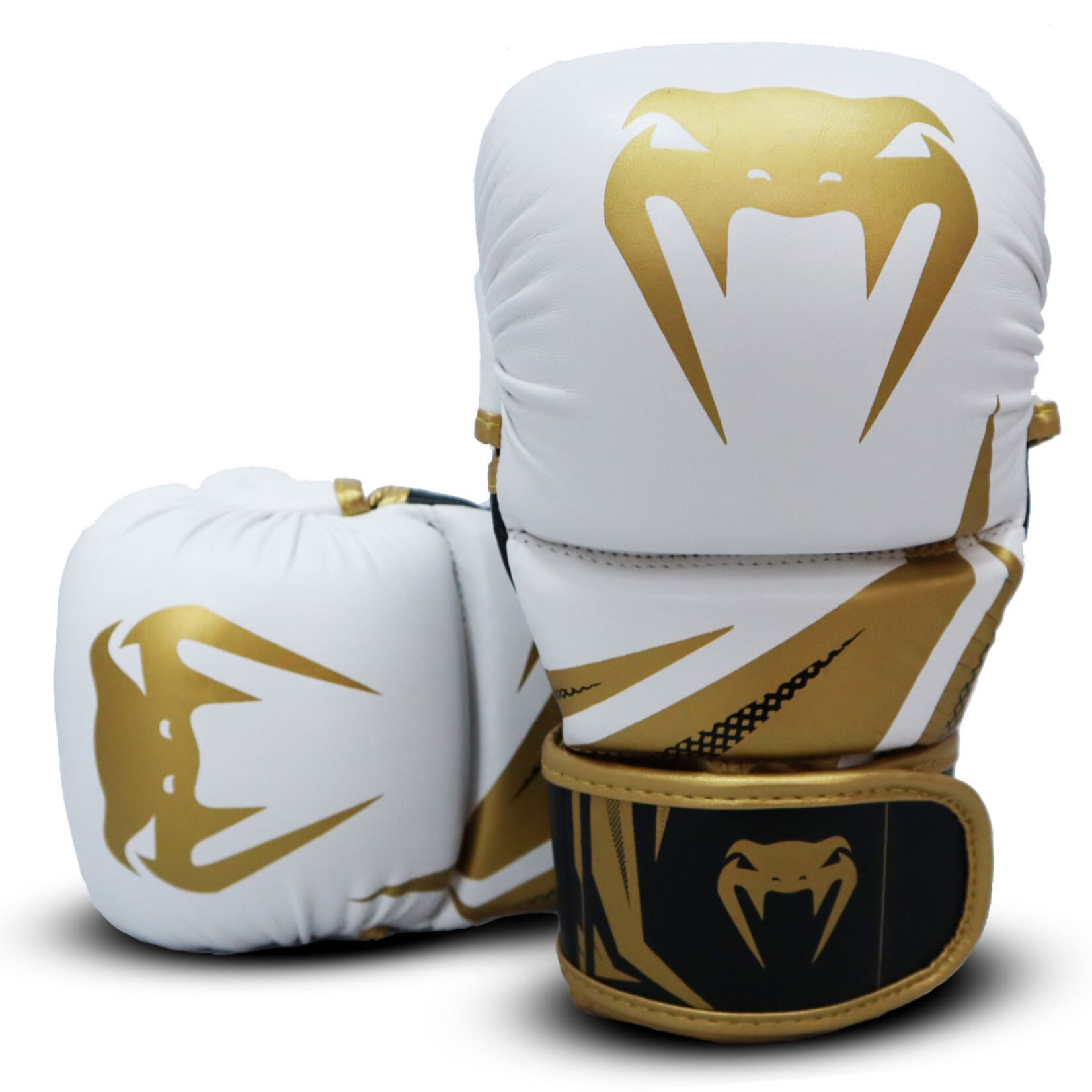Venum Venum MMA Sparring Gloves White & Gold Challenger