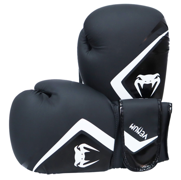 Venum Boxing Gloves Black Contender 2.0 for Boxing and MMA Enso Martial Arts Shop Bristol
