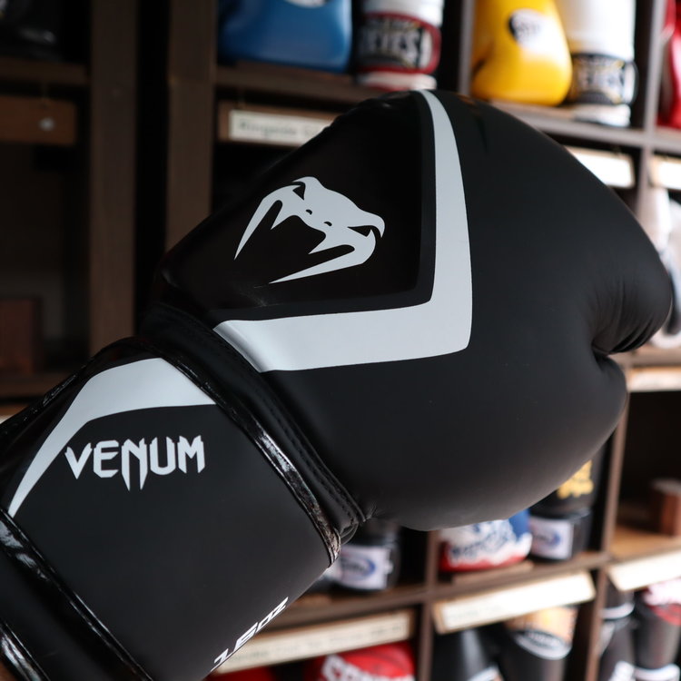 Venum Boxing Gloves Black Contender 2.0 for Boxing and MMA Enso Martial Arts Shop Bristol